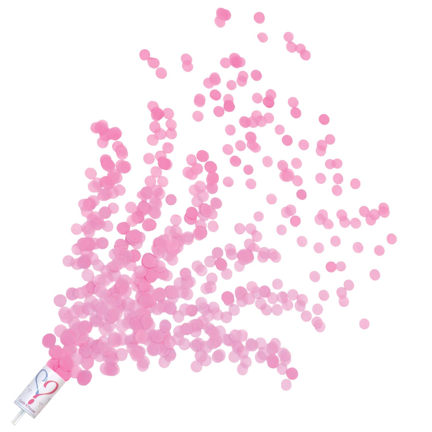 Beistle 8.8oz. Pink Gender Reveal Push Up Confetti Poppers, 8ct.
