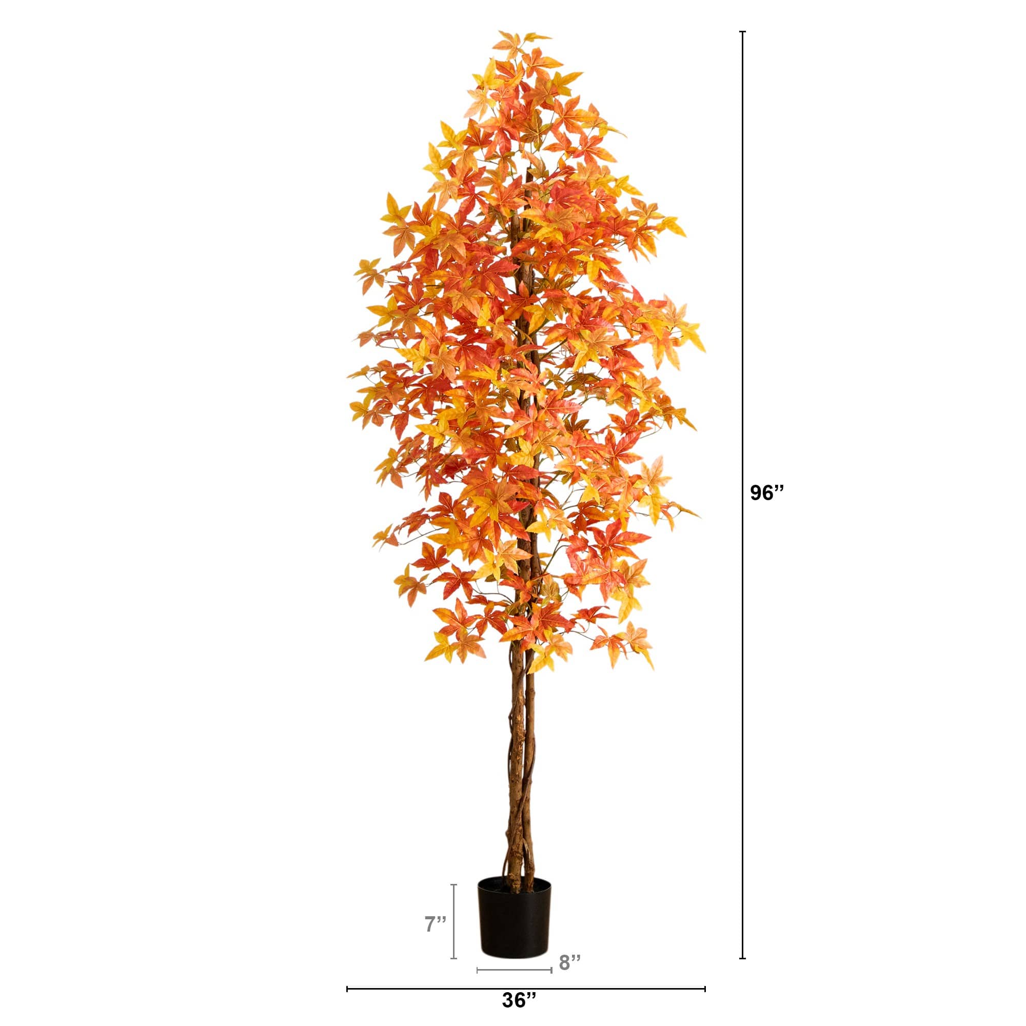 8ft. Autumn Deluxe Maple Artificial Fall Tree