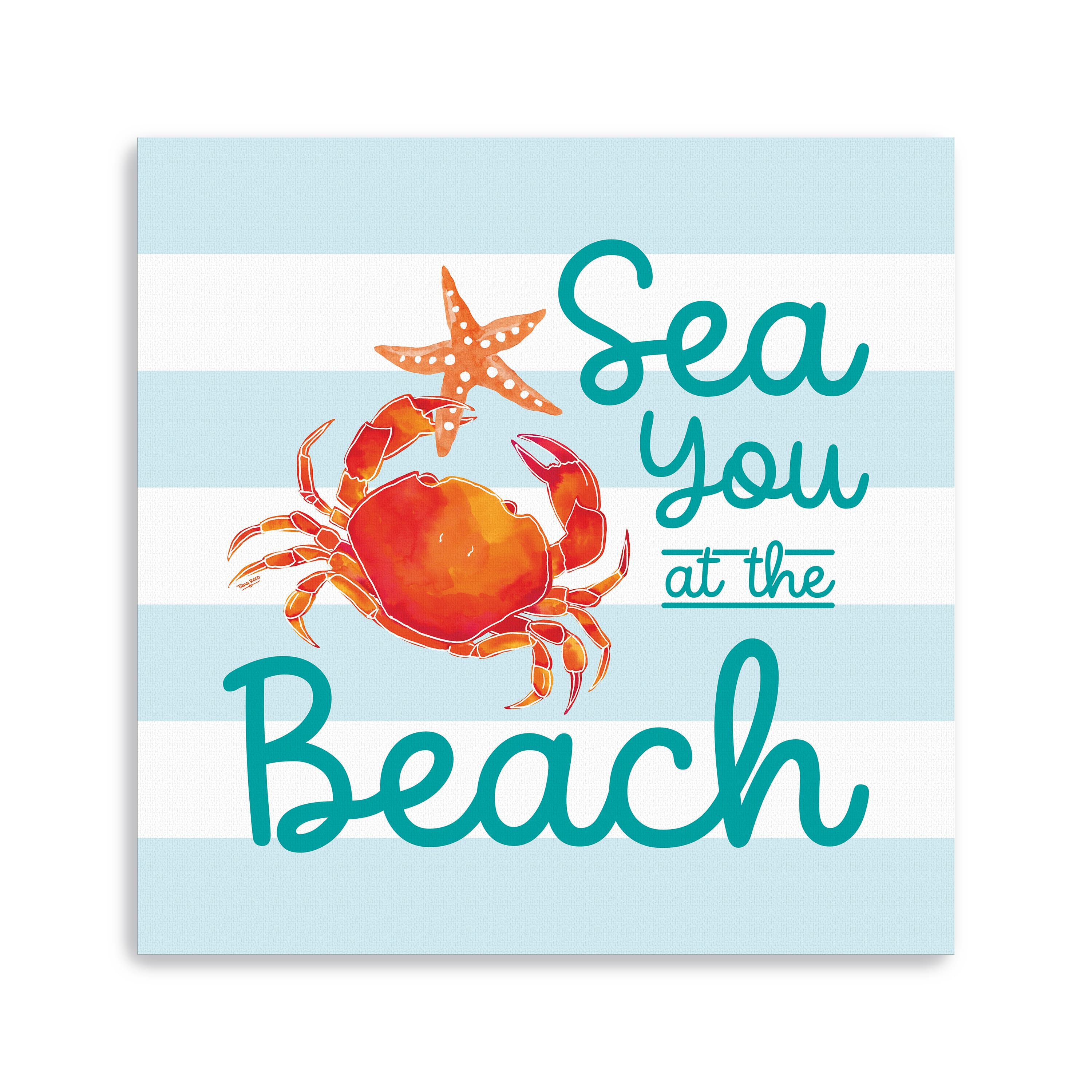 Coral Aqua IV Canvas Giclee