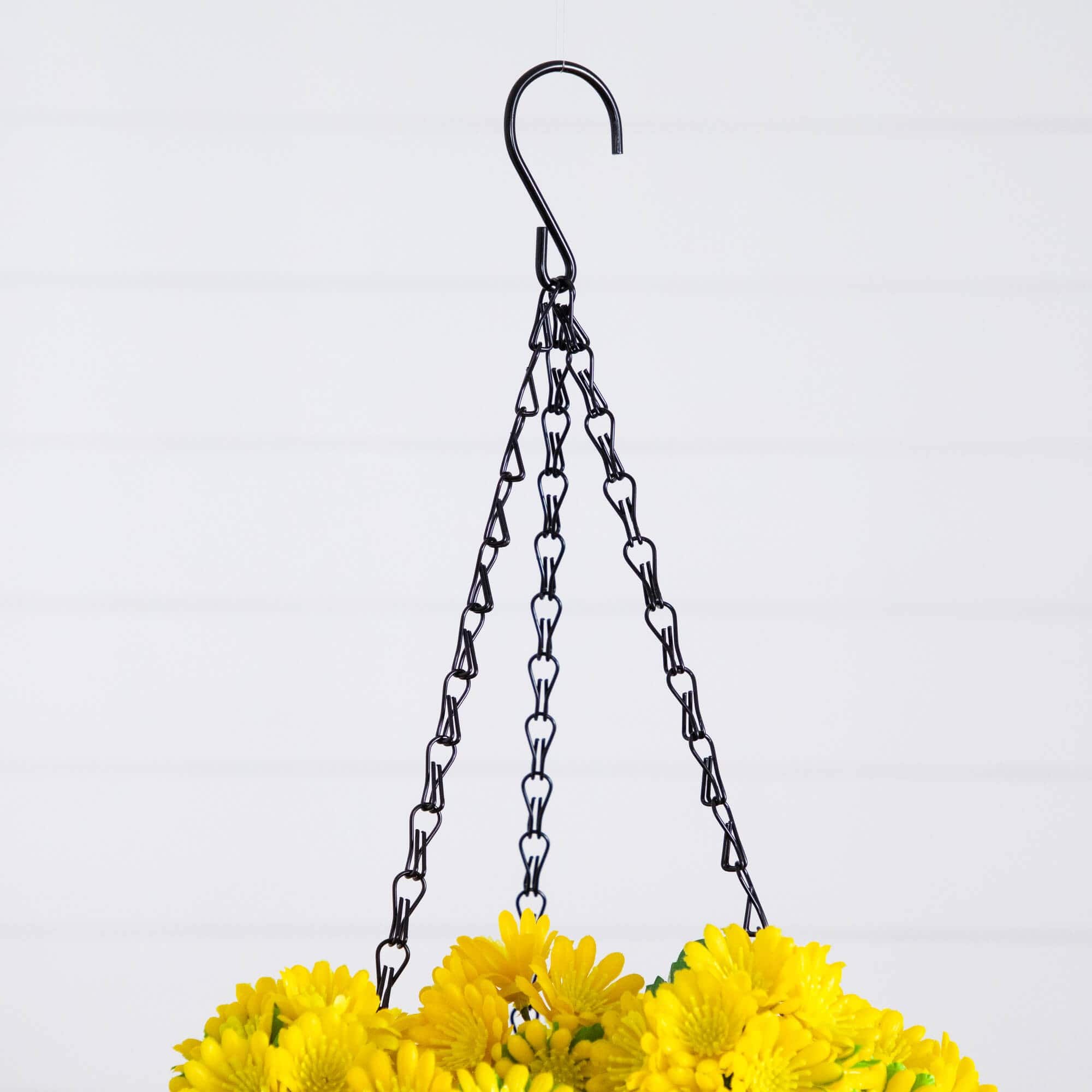 24in. UV Resistant Artificial Chrysanthemum Hanging Basket (Indoor/Outdoor)