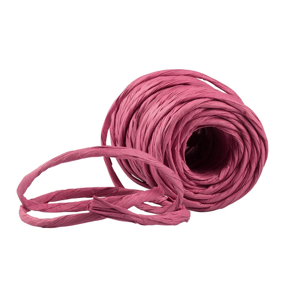JAM Paper 3/8" x 25yd. Red Twisted Kraft Ribbon