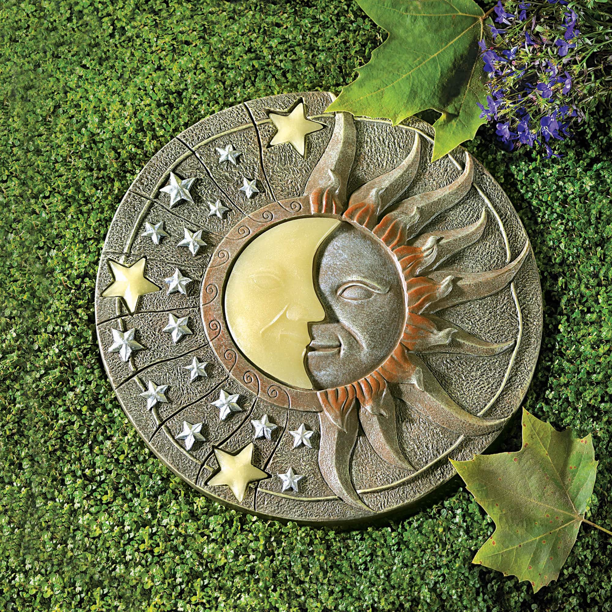10.5" Celestial Glow-In-Dark Outdoor Stepping Stone
