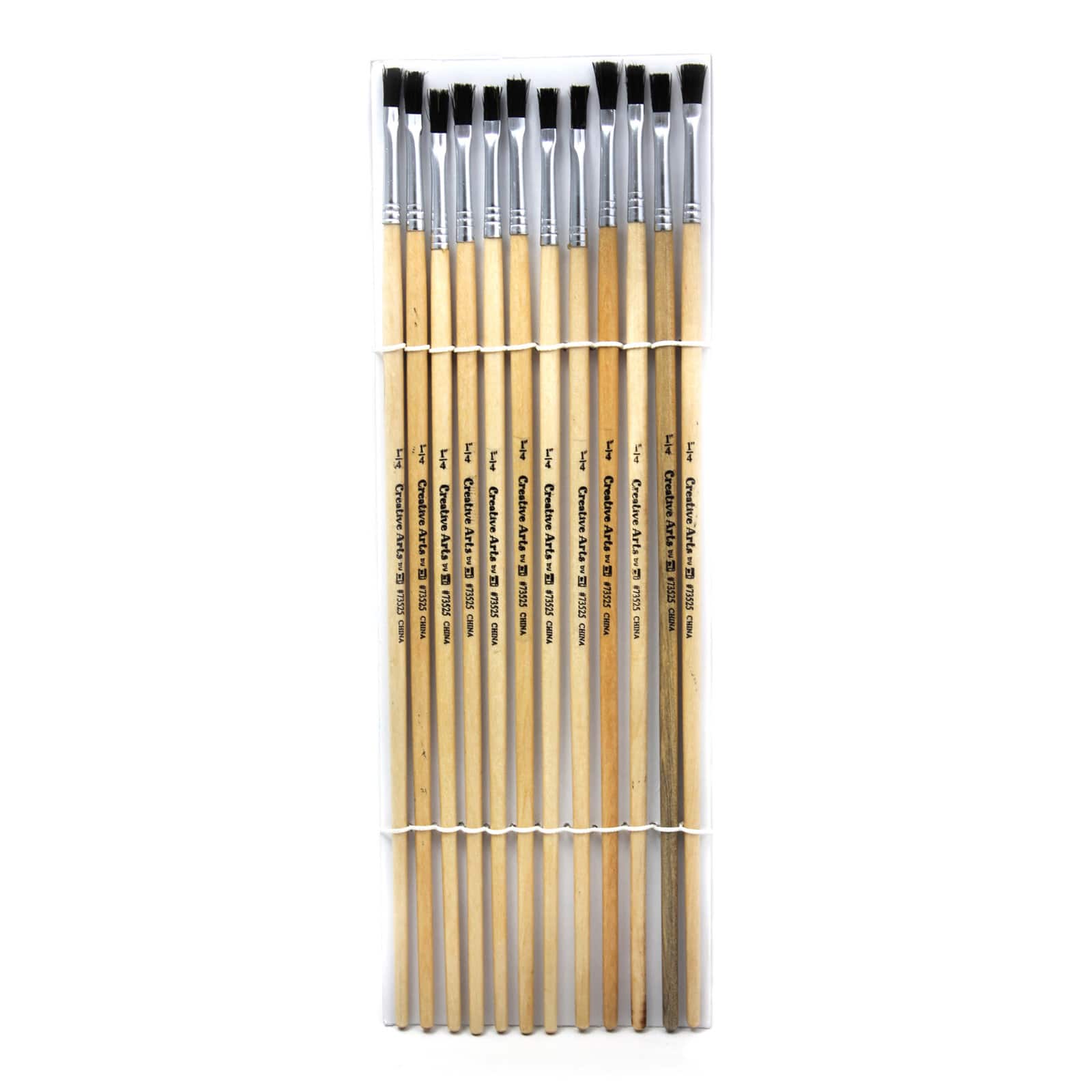 Charles Leonard 1/4" Flat Tip Brush Set, 6 Packs of 12