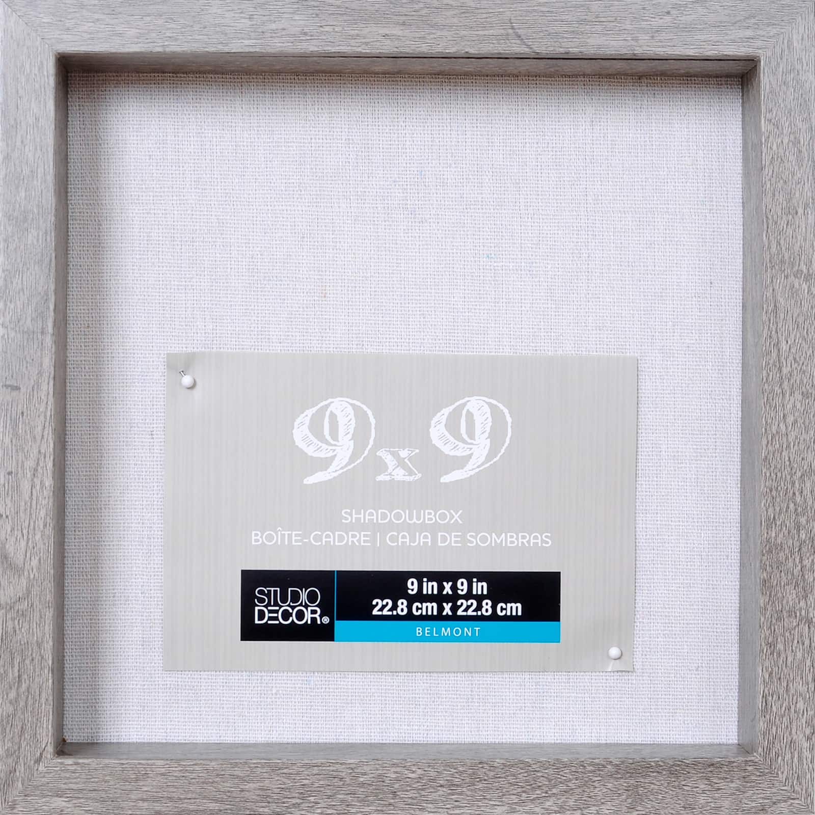 8 Pack: Gray 9" x 9" Belmont Shadow Box by Studio Décor®