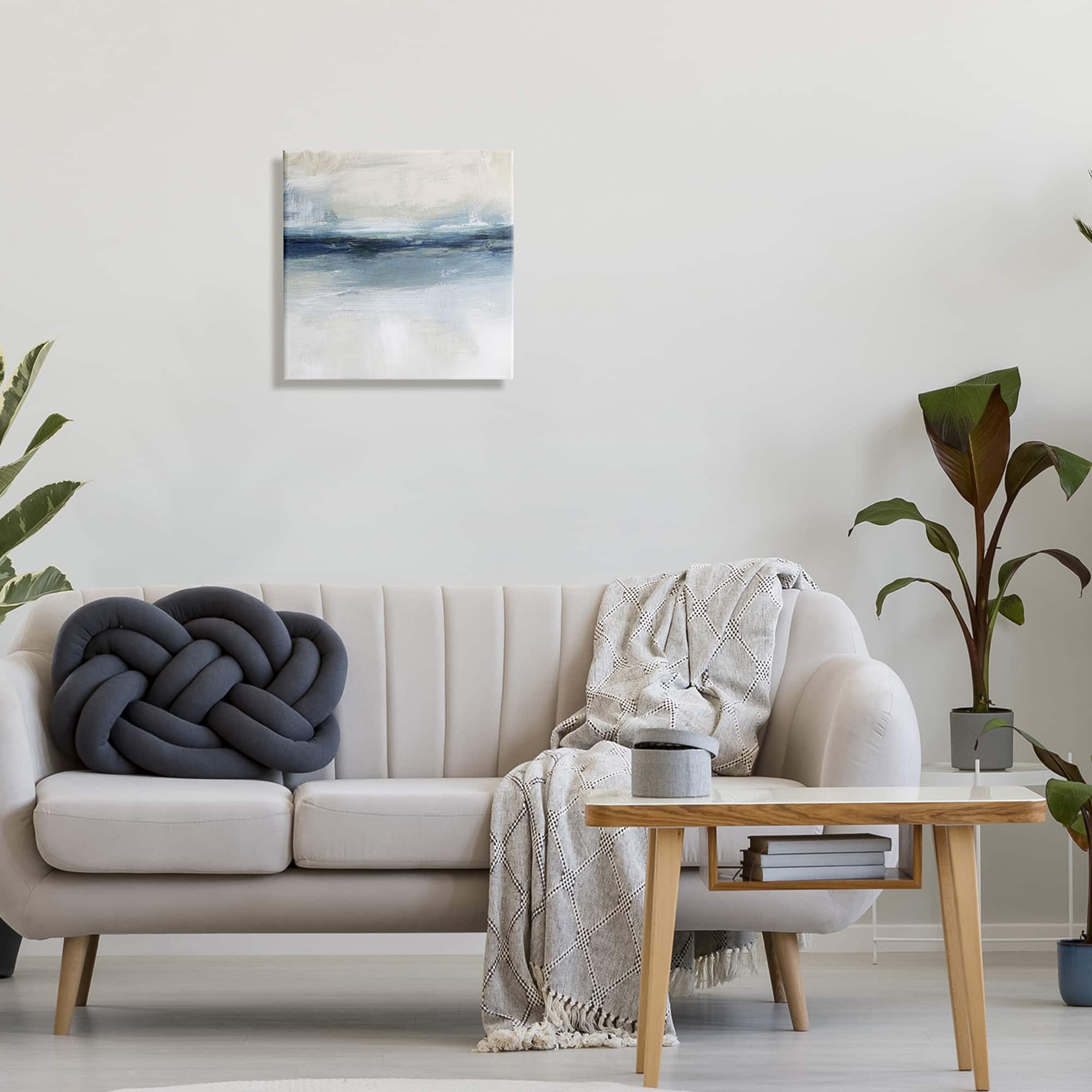 Stupell Industries Timeless Nautical Gloomy Sea Horizon Line Canvas Wall Art