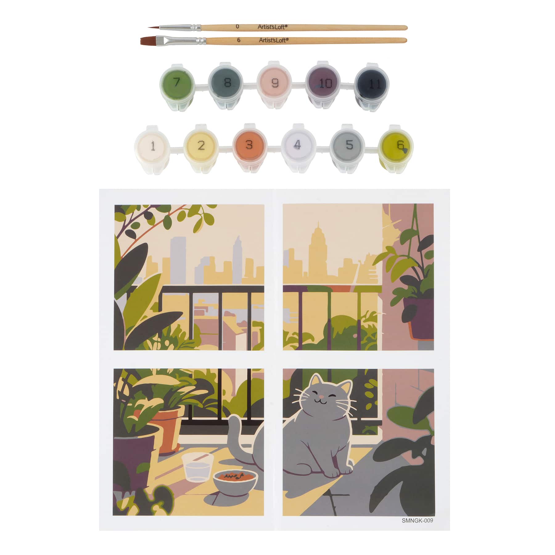 Gray Kitten Paint-by-Number Gallery Mini Kit by Artist's Loft®