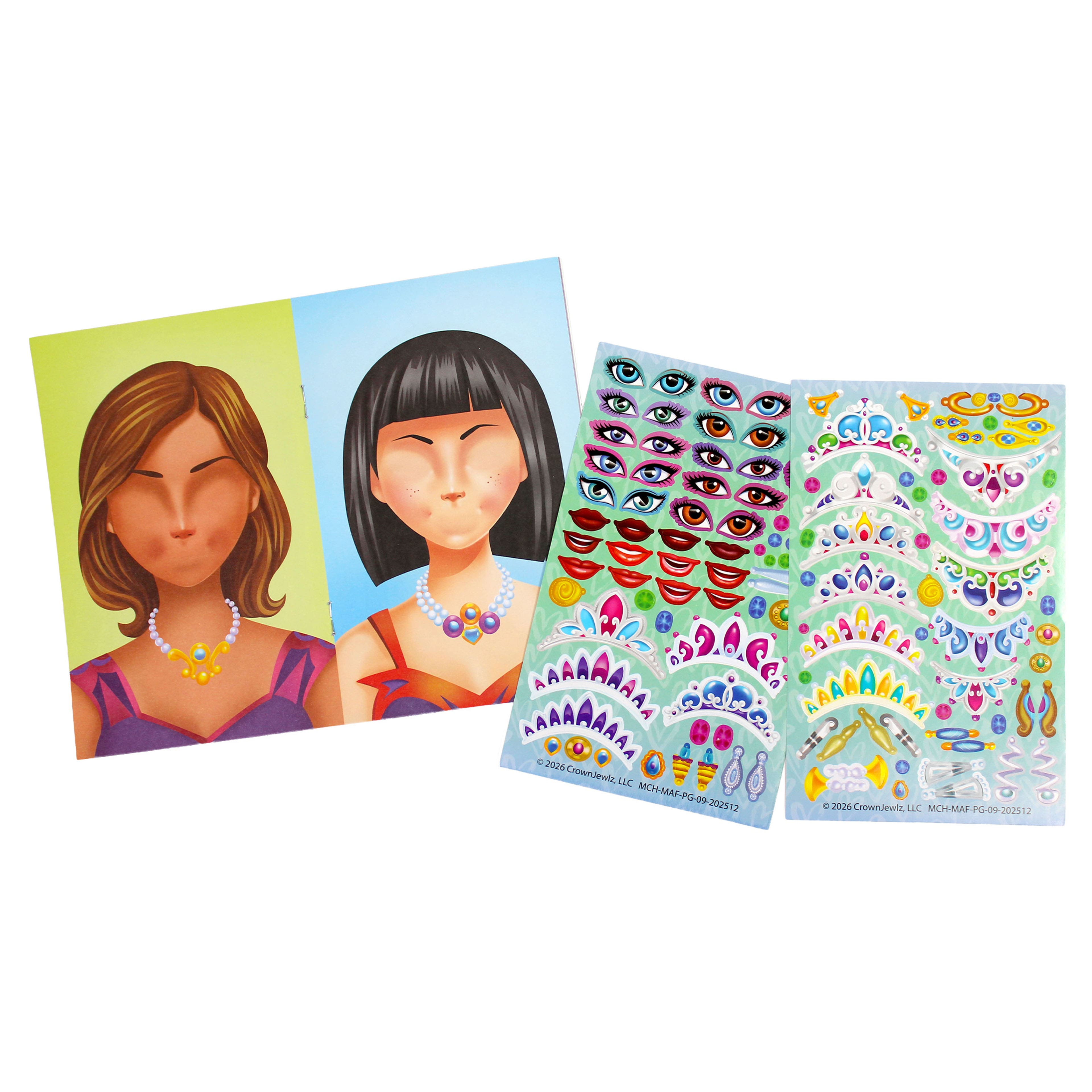 Make-A-Face Princess Glam Sticker Activity Fun Pack