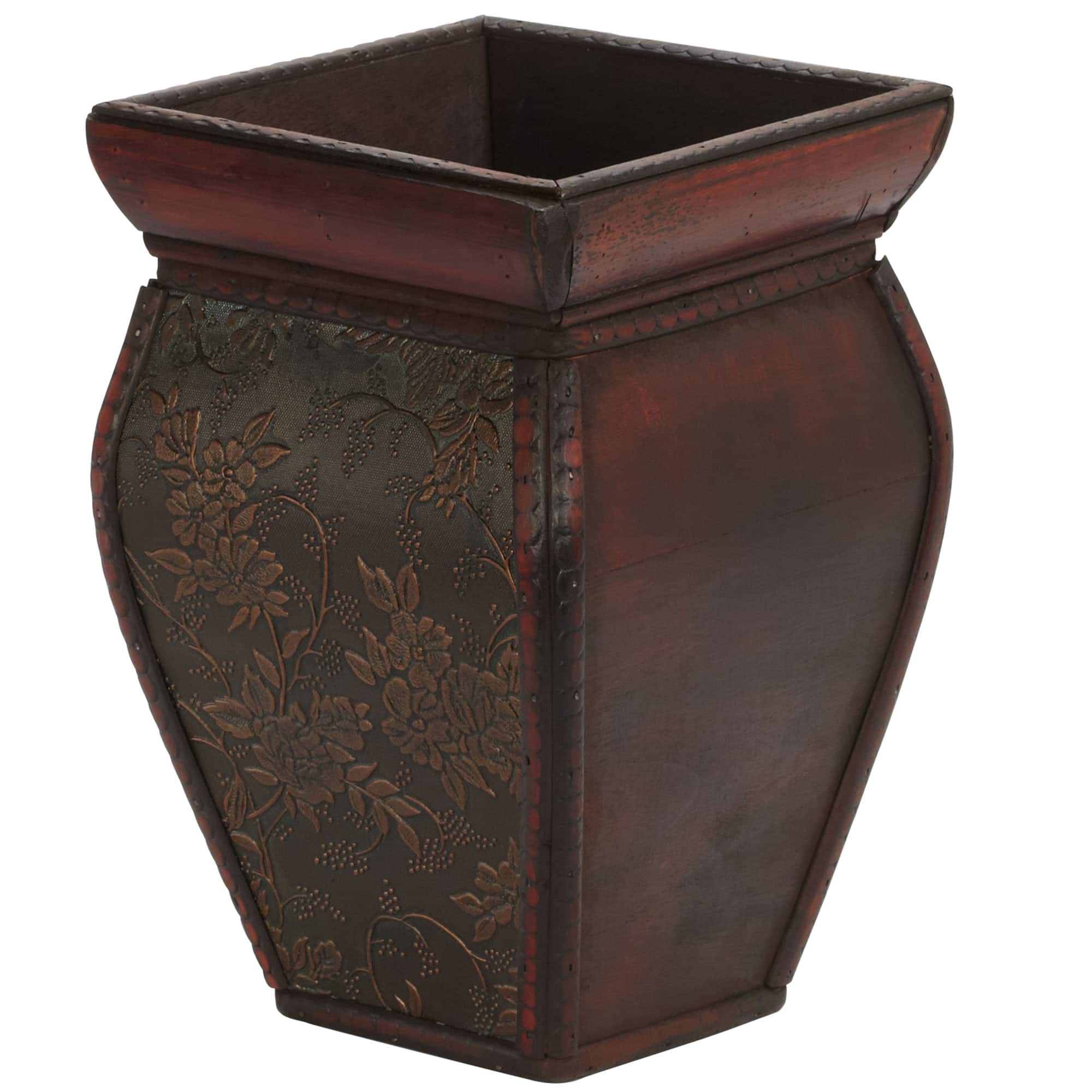 4 Square Planters with Rim Set