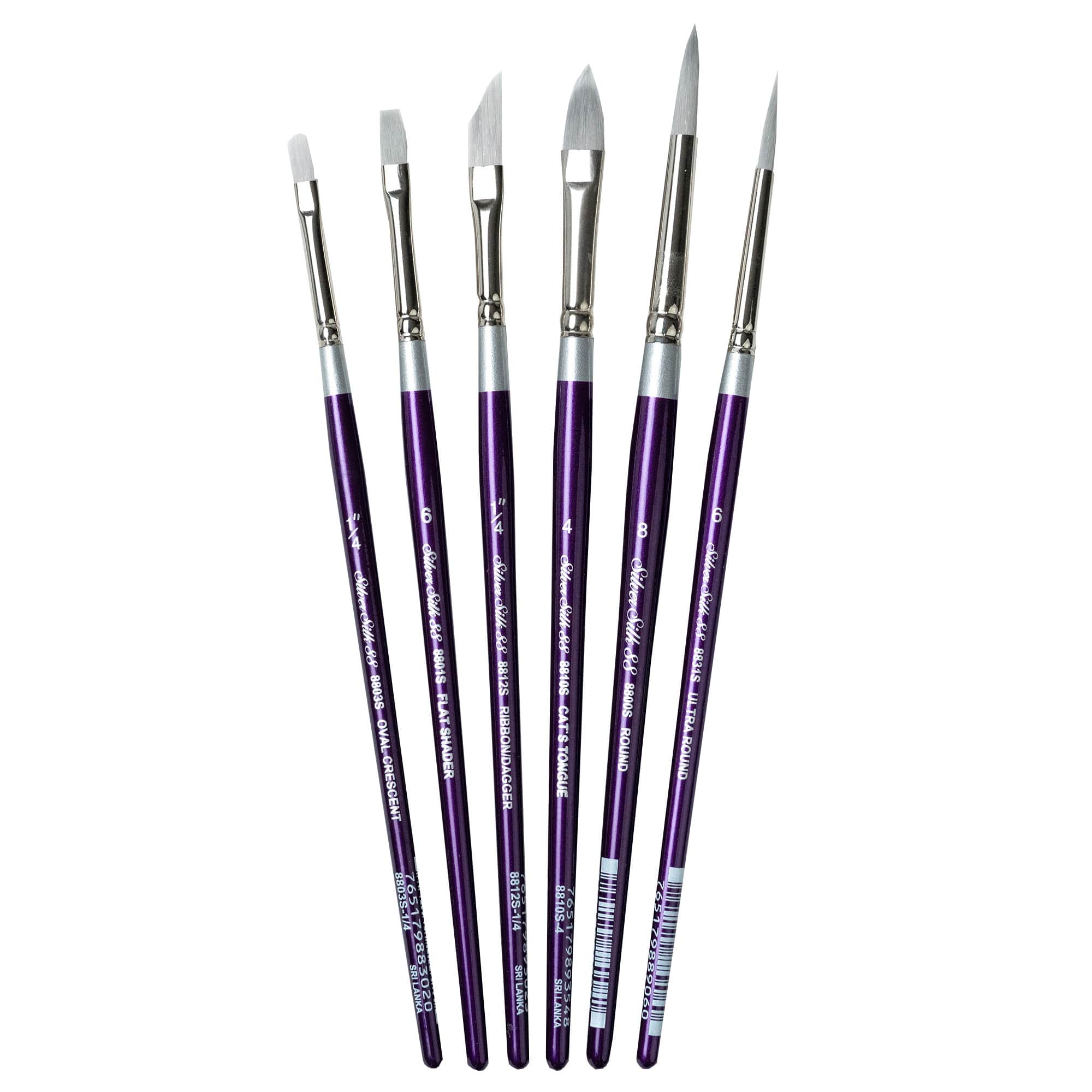 Silver Brush Limited Silver Silk 88® 6 Piece Creative Brush Set
