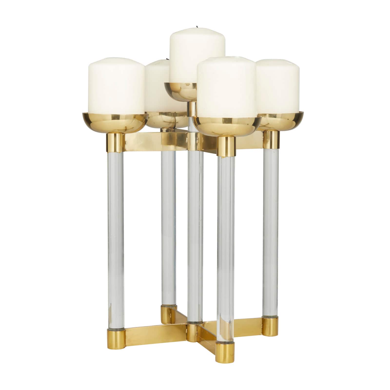 14" Gold Contemporary Candleholder