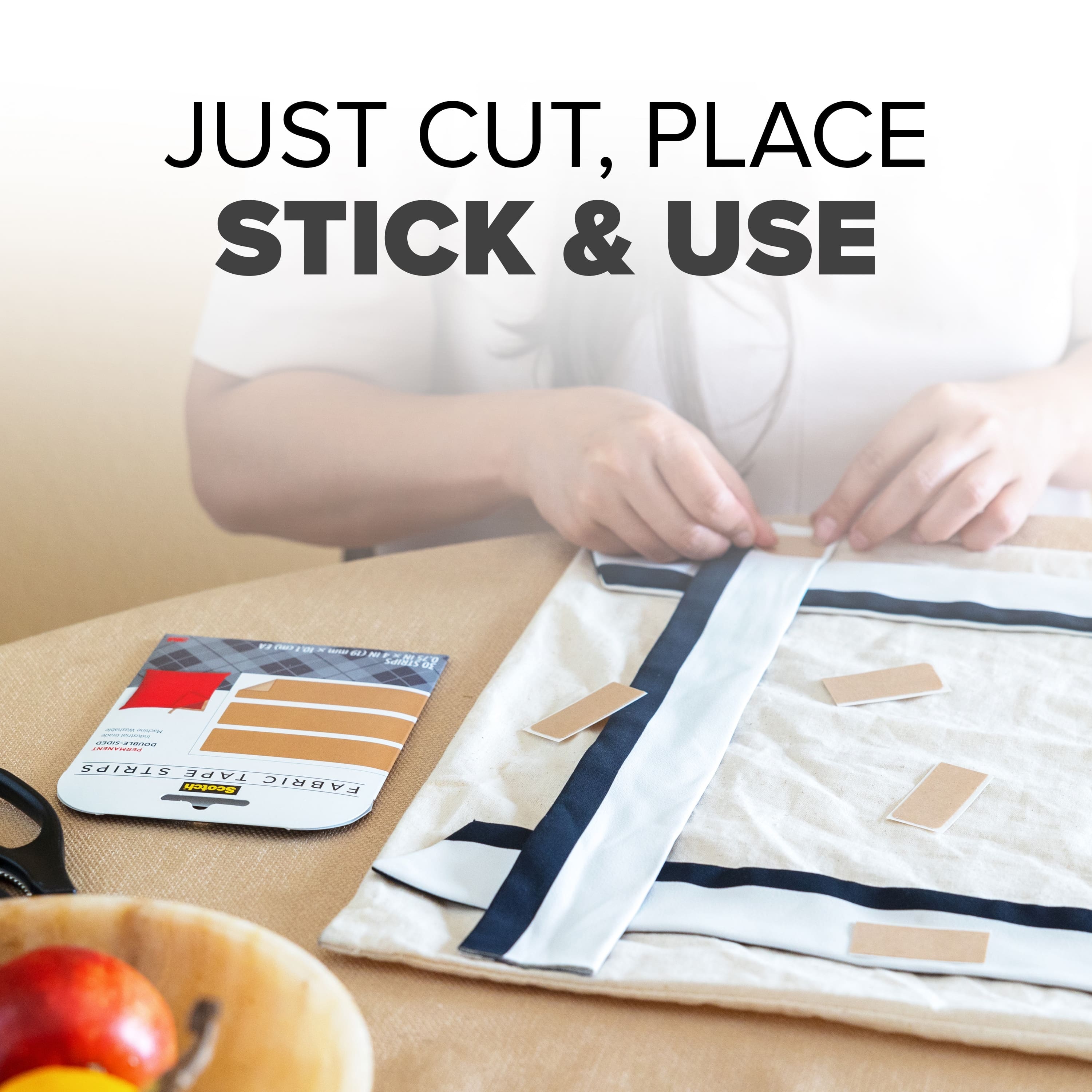 Scotch® 3/4" x 4" Fabric Tape Strips, 30ct.