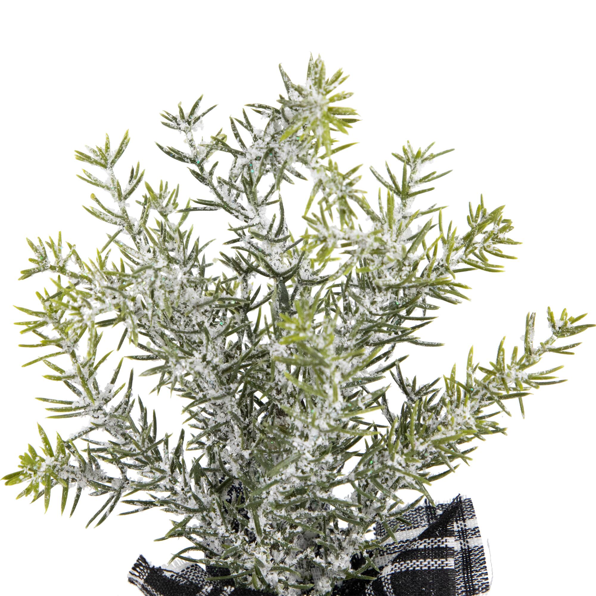 10" Unlit Mini Frosted Pine Artificial Christmas Tree Set
