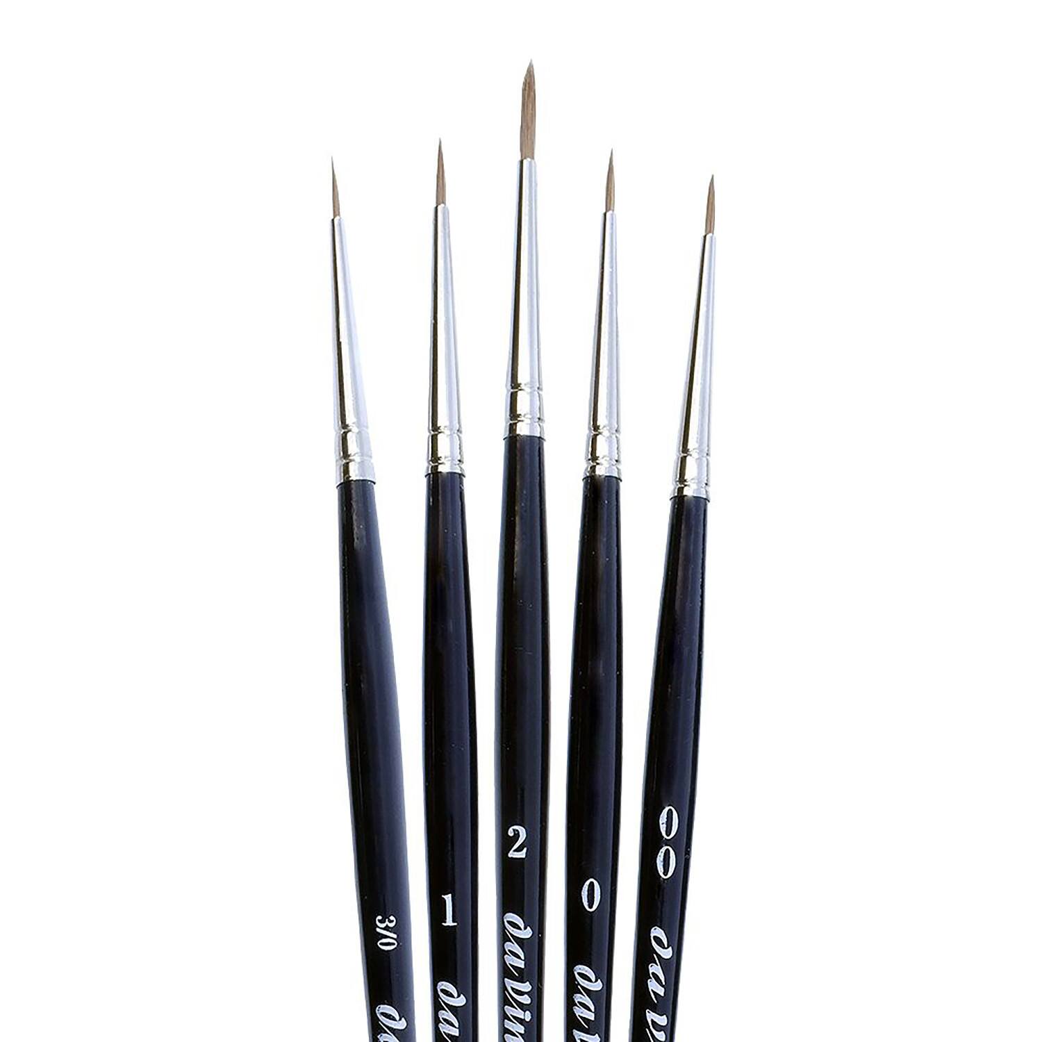da Vinci Series 1522 5 Piece Red Sable Mini Round Brush Set