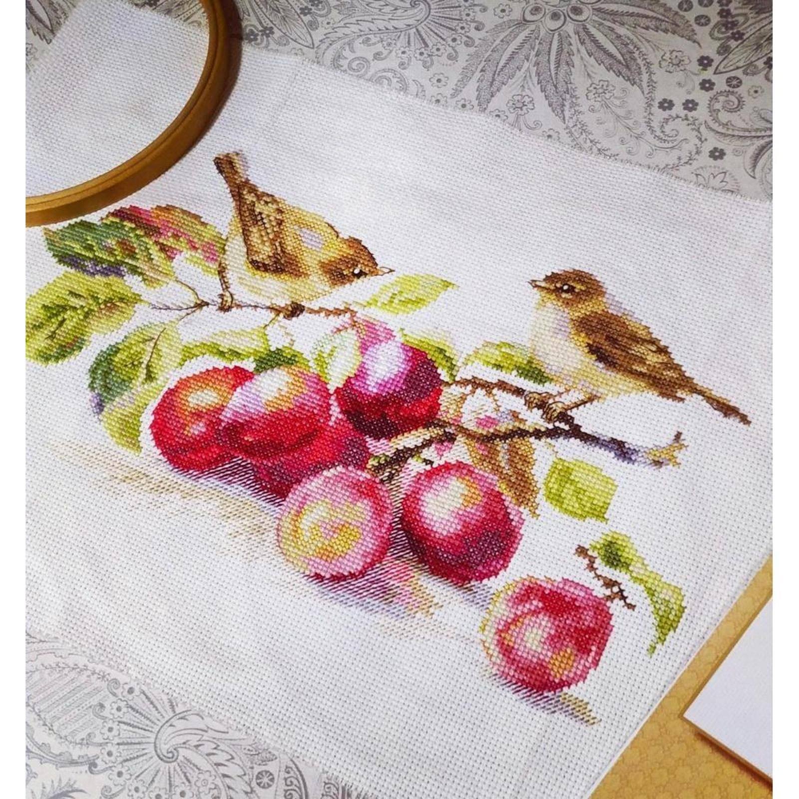 Alisa Warblers & Plums Cross Stitch Kit