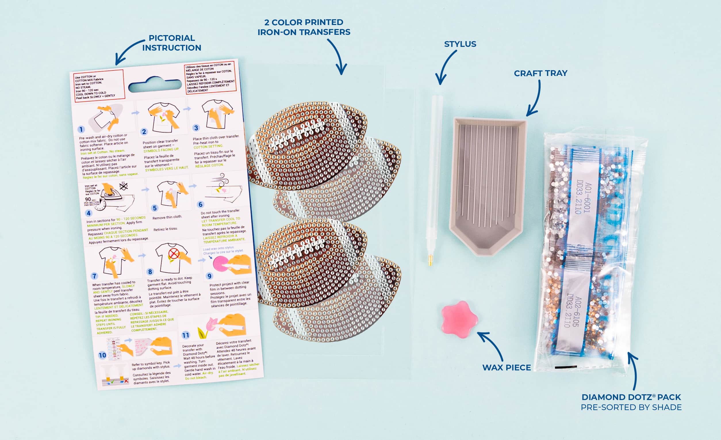 Diamond Dotz® Football Iron-On 'n' Dot Kit