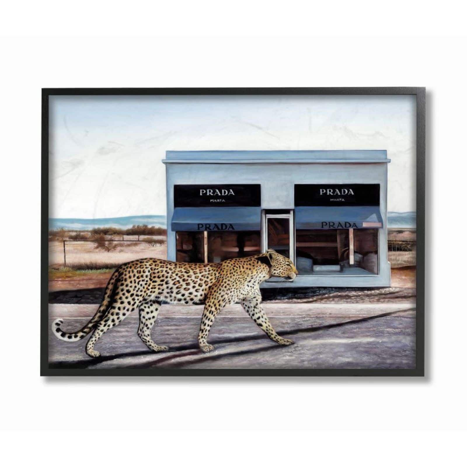 Stupell Industries Fashion Store Cheetah Black Framed Wall Art
