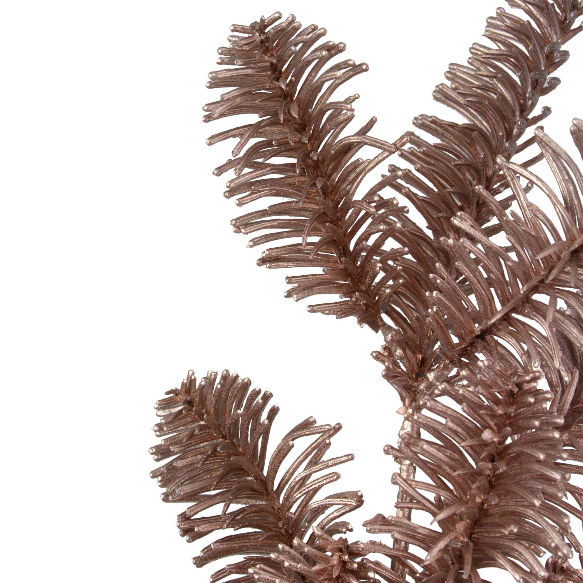Rose Gold Pine Branch Christmas Spray