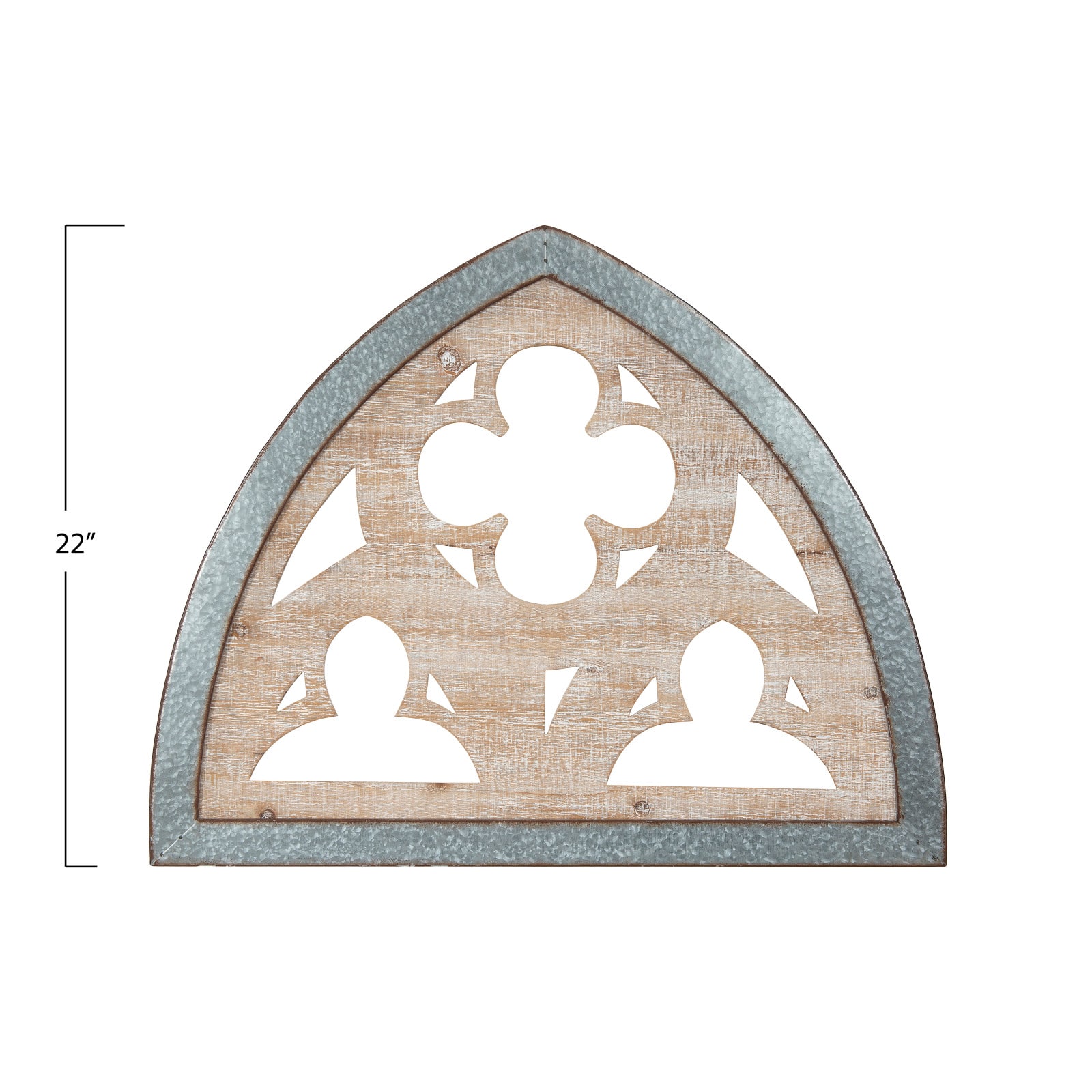 Hello Honey® 27.5'' Silver Wood & Metal Wall Décor