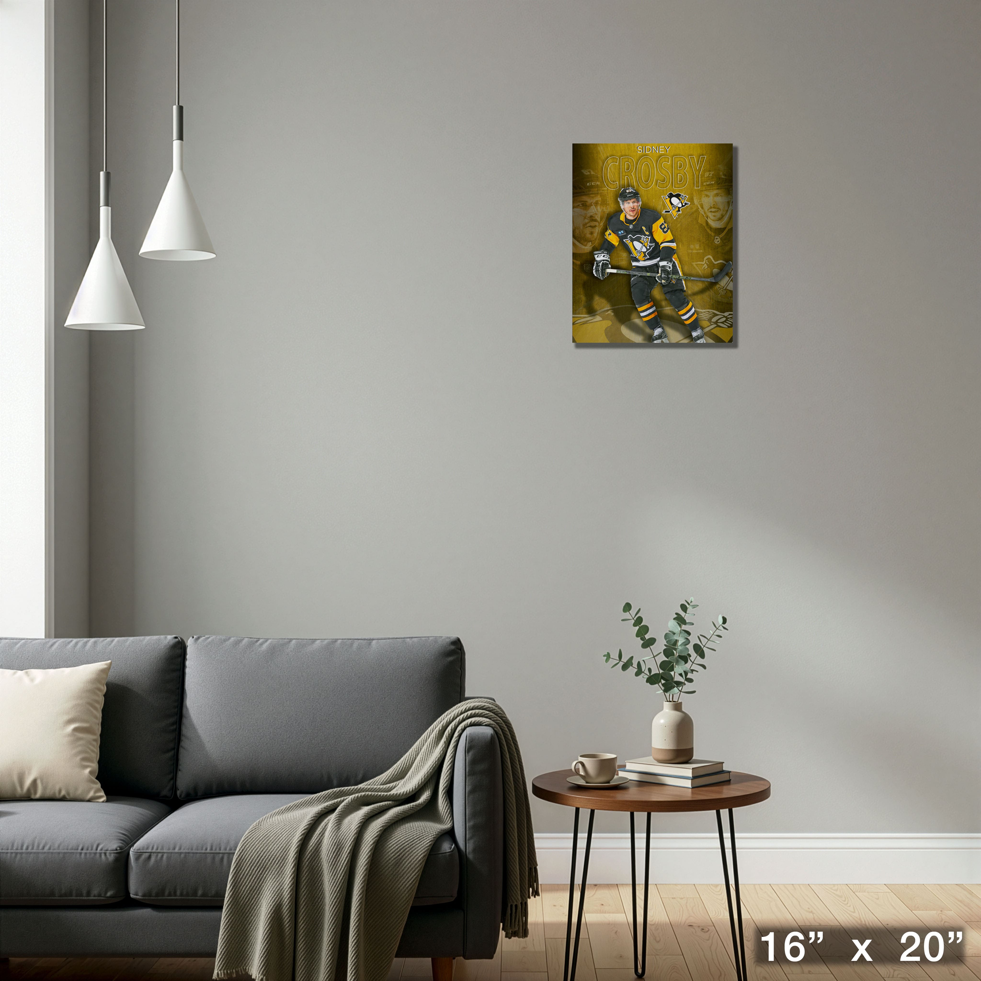 Sidney Crosby 16" x 20" Canvas Collage Penguins-V