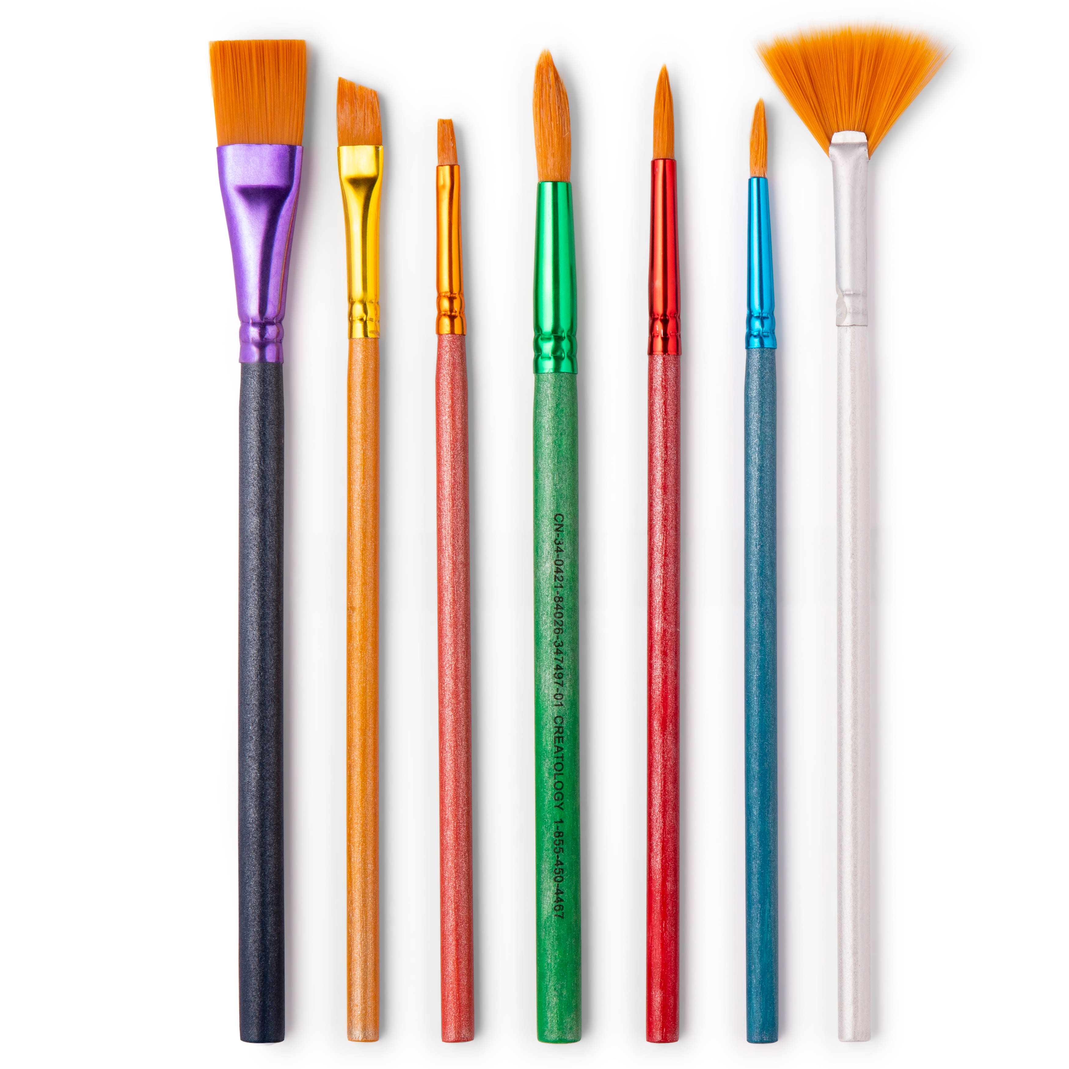 12 Packs: 7 ct. (84 total) Metallic Paint Brushes by Creatology®