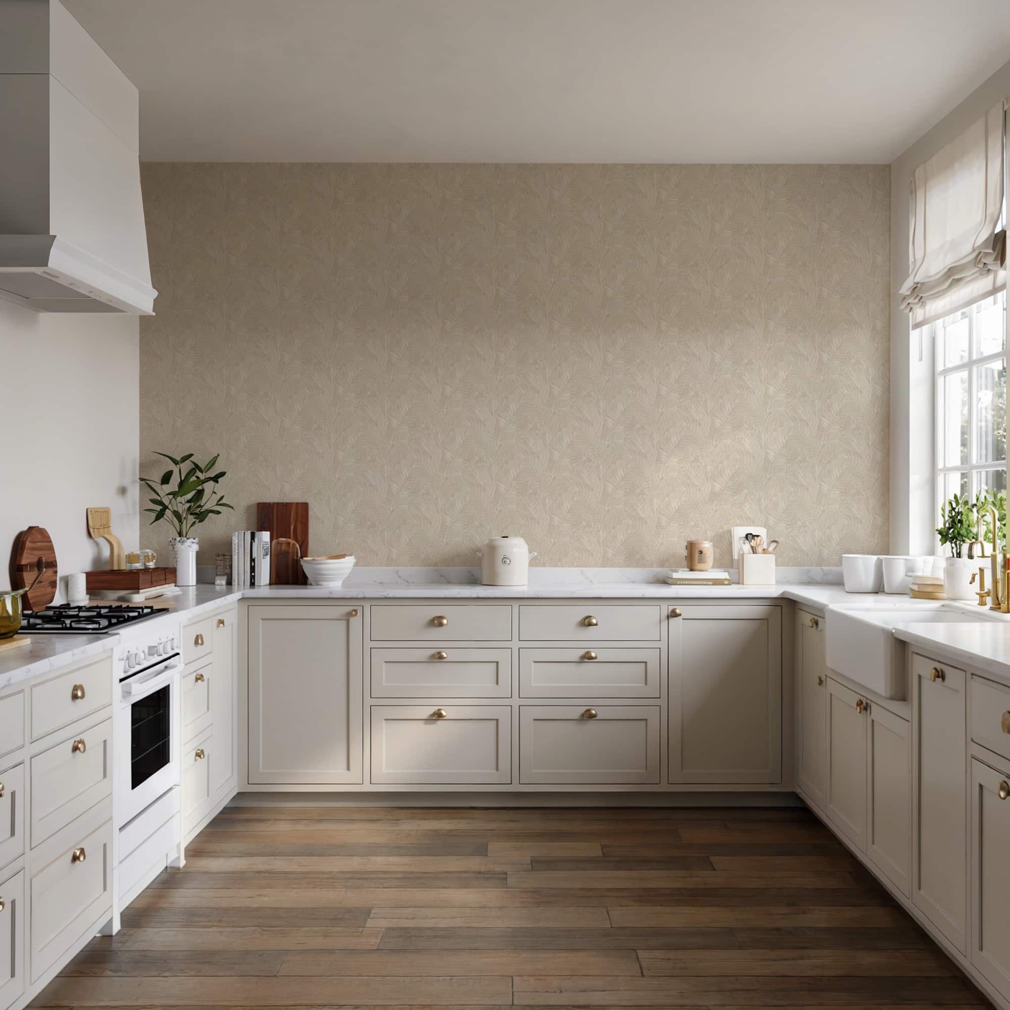 Designs Direct Embroidered Palm Wallpaper