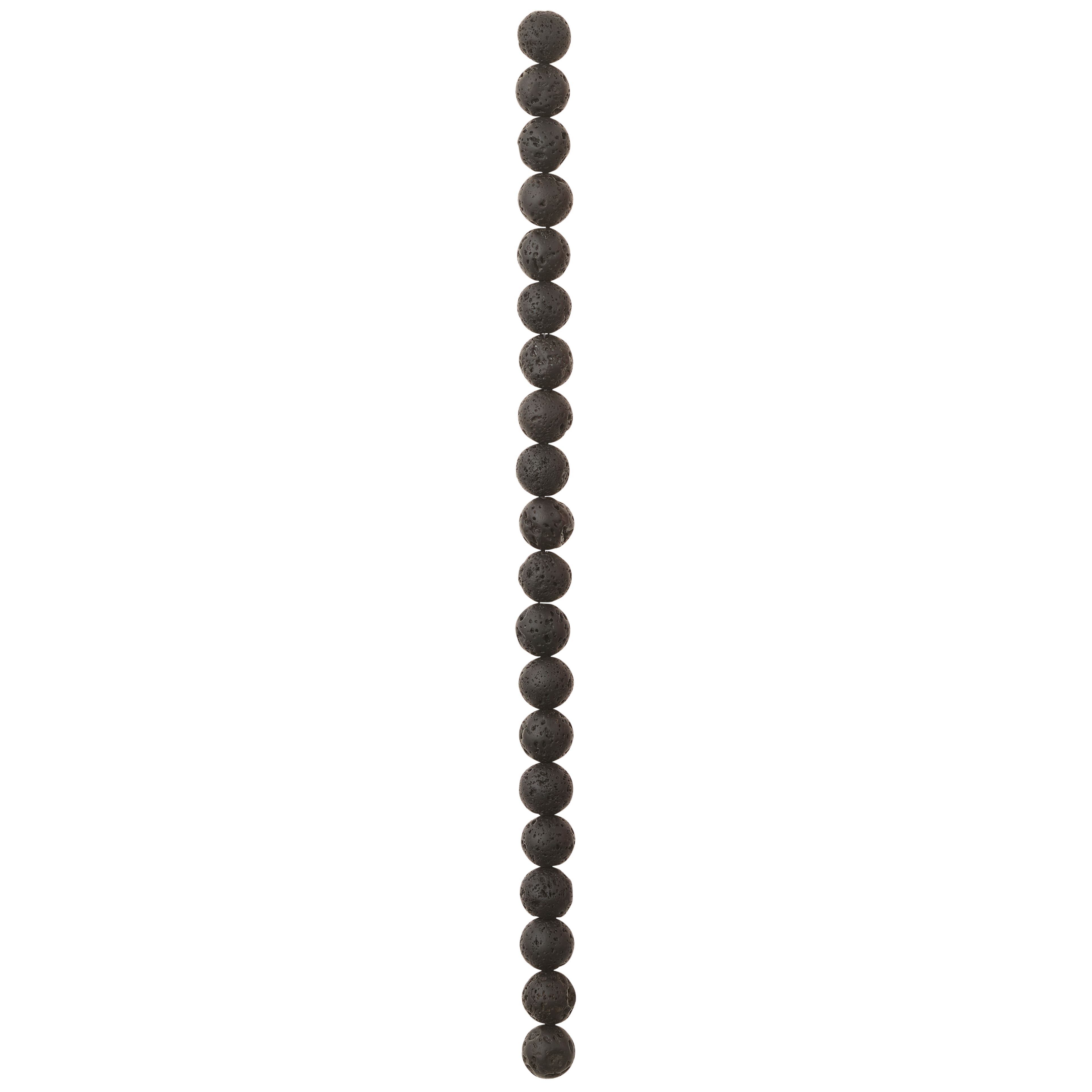 9 Pack: Black Lava Quartz Round Beads, 10mm by Bead Landing™
