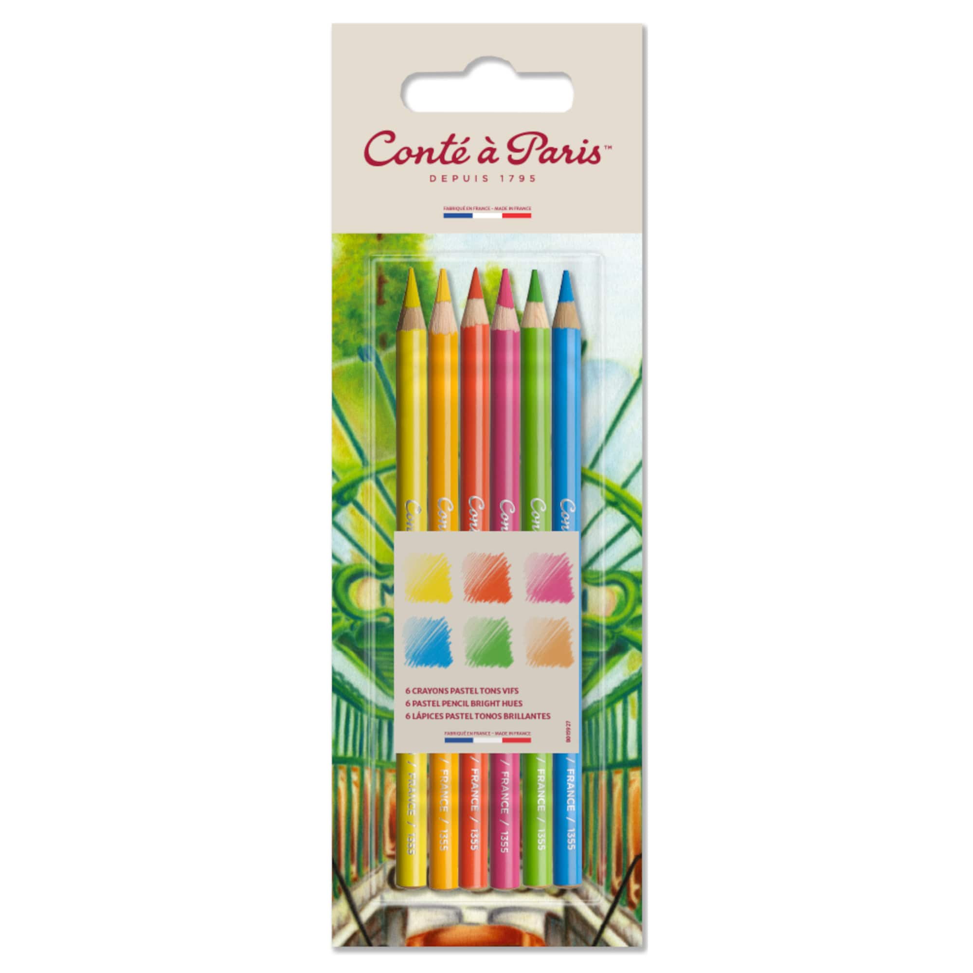 Conté à Paris™ Bright Hues Pastel Pencils, 6ct.