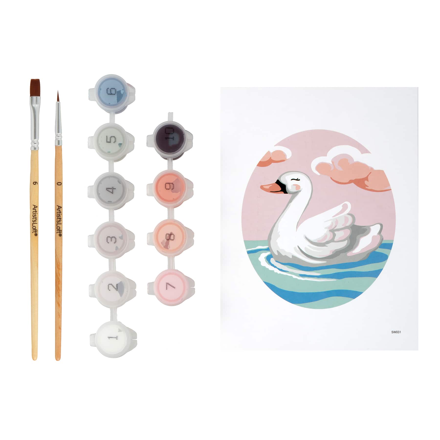 Swan Paint-by-Number Framed Mini Kit by Artist's Loft®