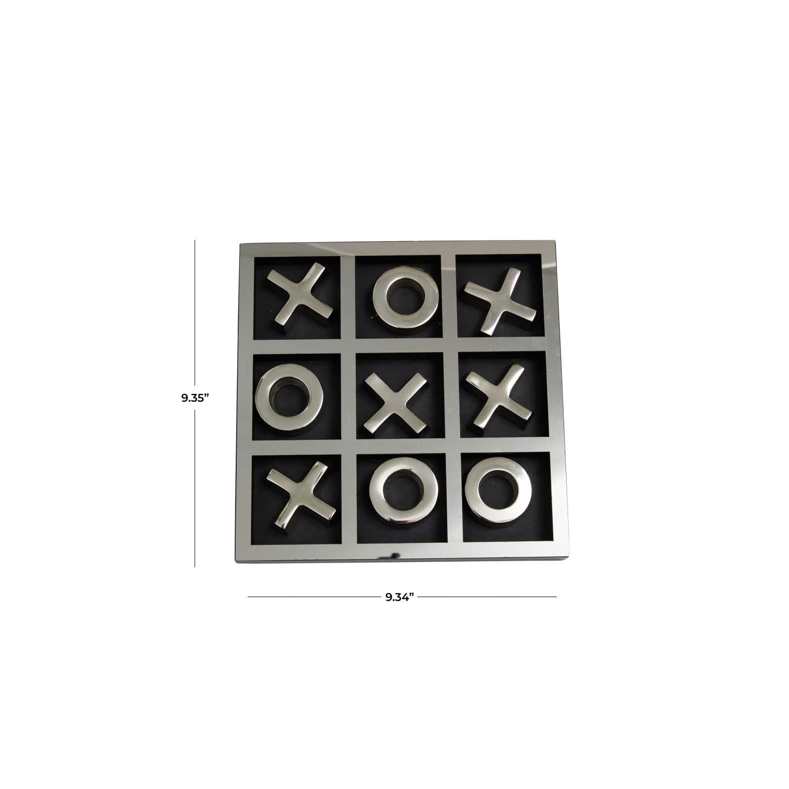 Silver Contemporary Game Set, 9" x 9" x 1"