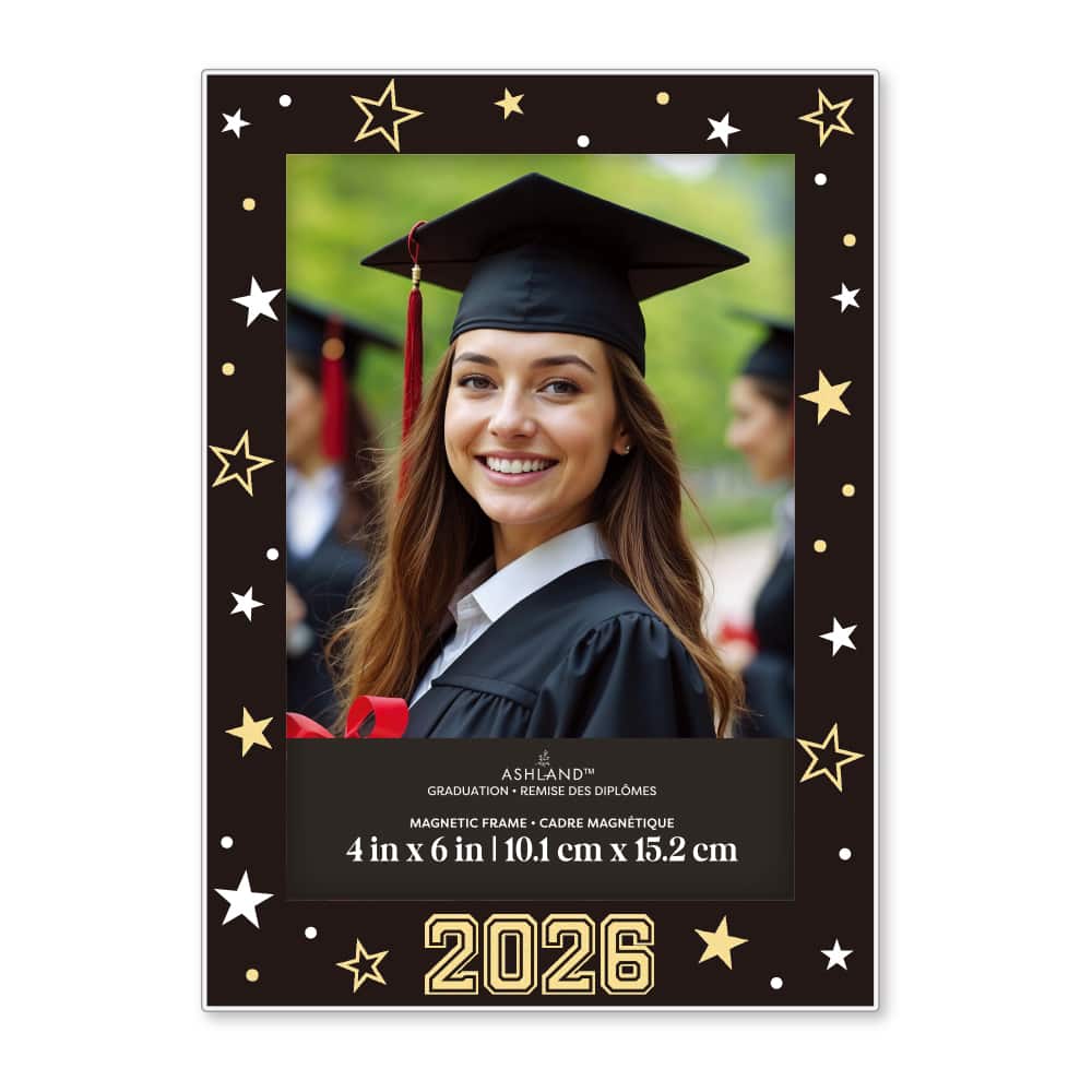 4" x 6" Black Stars 2026 Magnetic Frame, Graduation by Ashland®