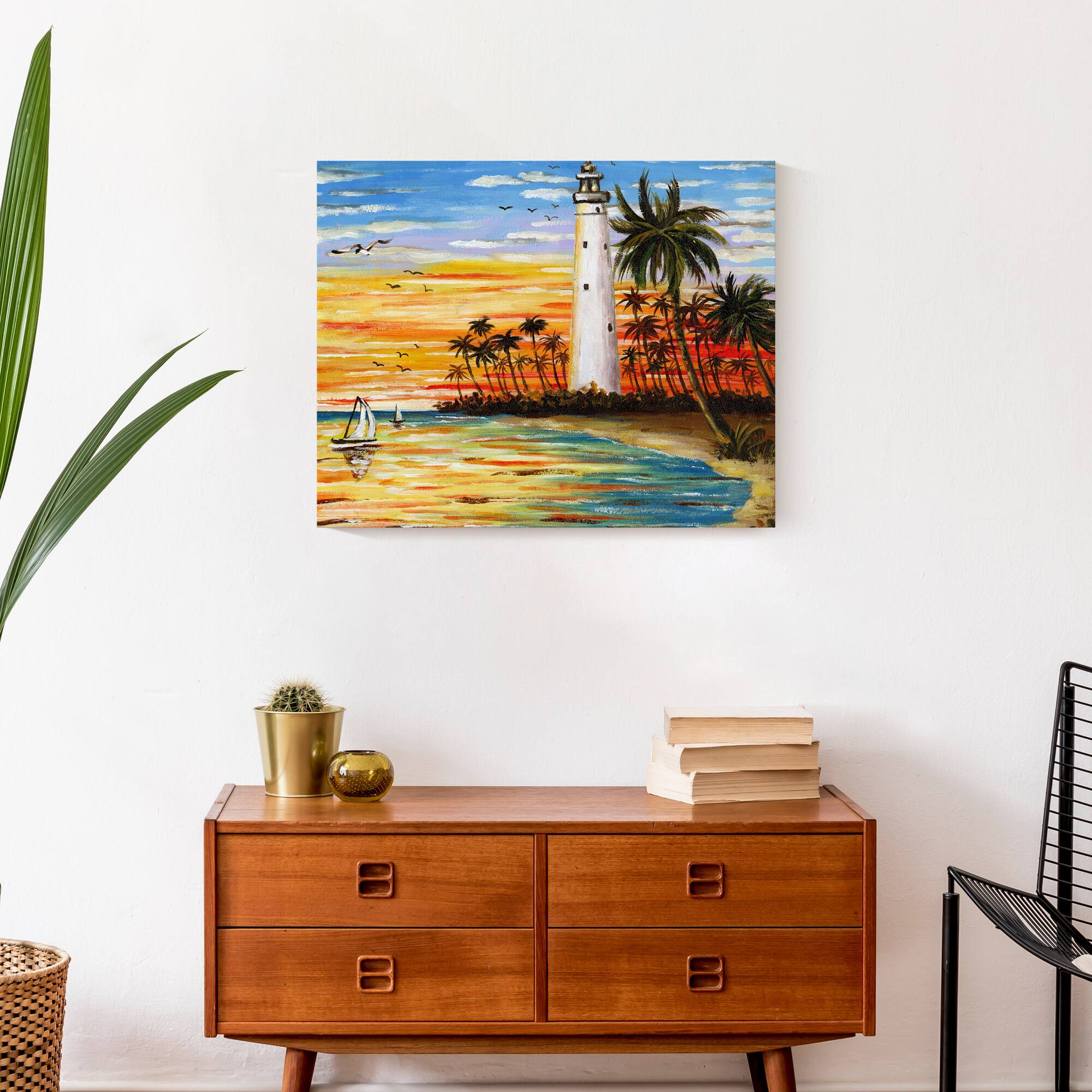 Lighthouse View 20" x 16" Canvas Wall Art
