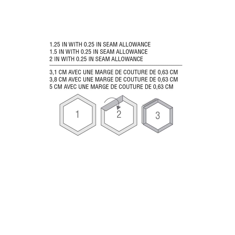 Hexagon Quilting Templates, 3ct. by Loops & Threads®