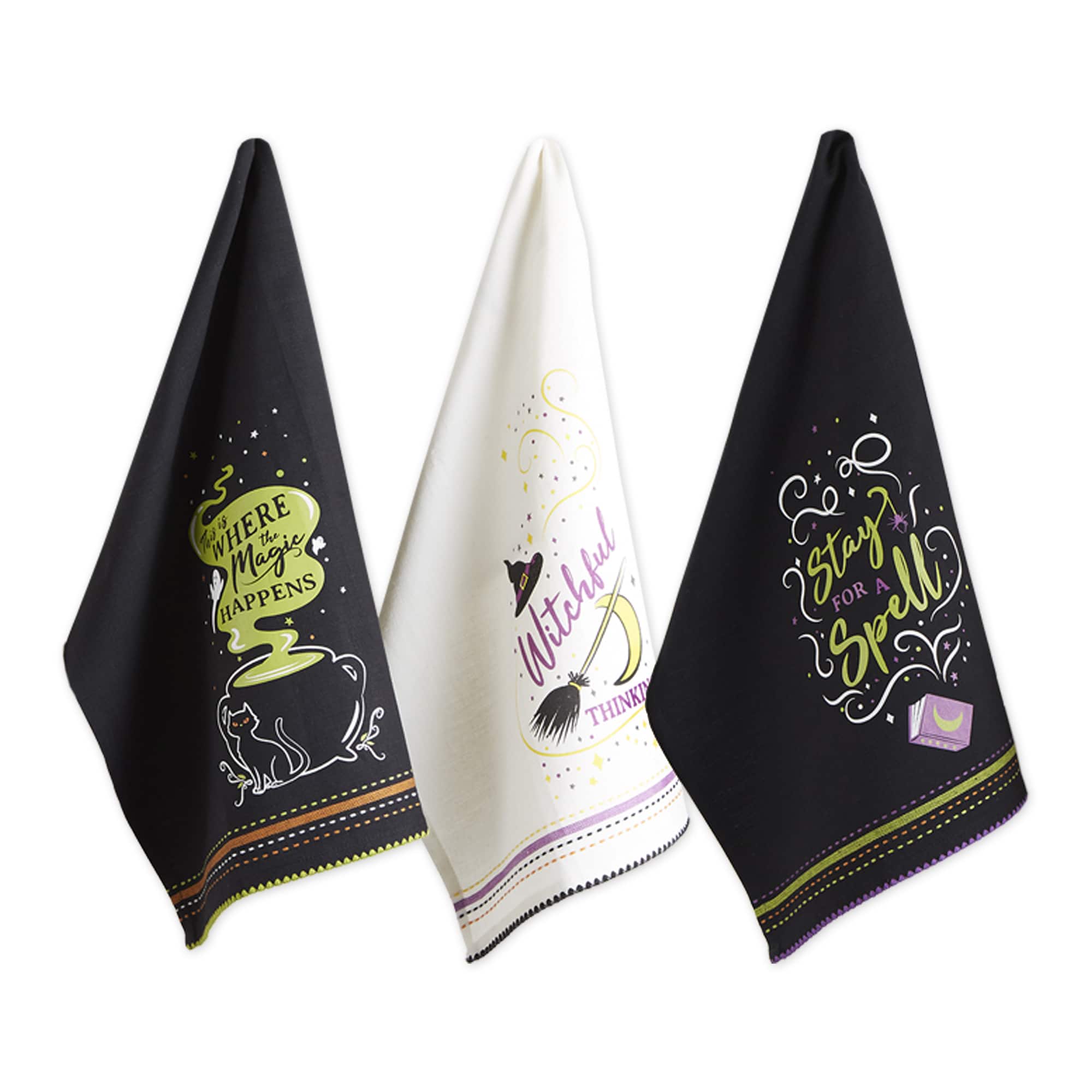 DII® Witchin' In The Kitchen Printed Dishtowel Set