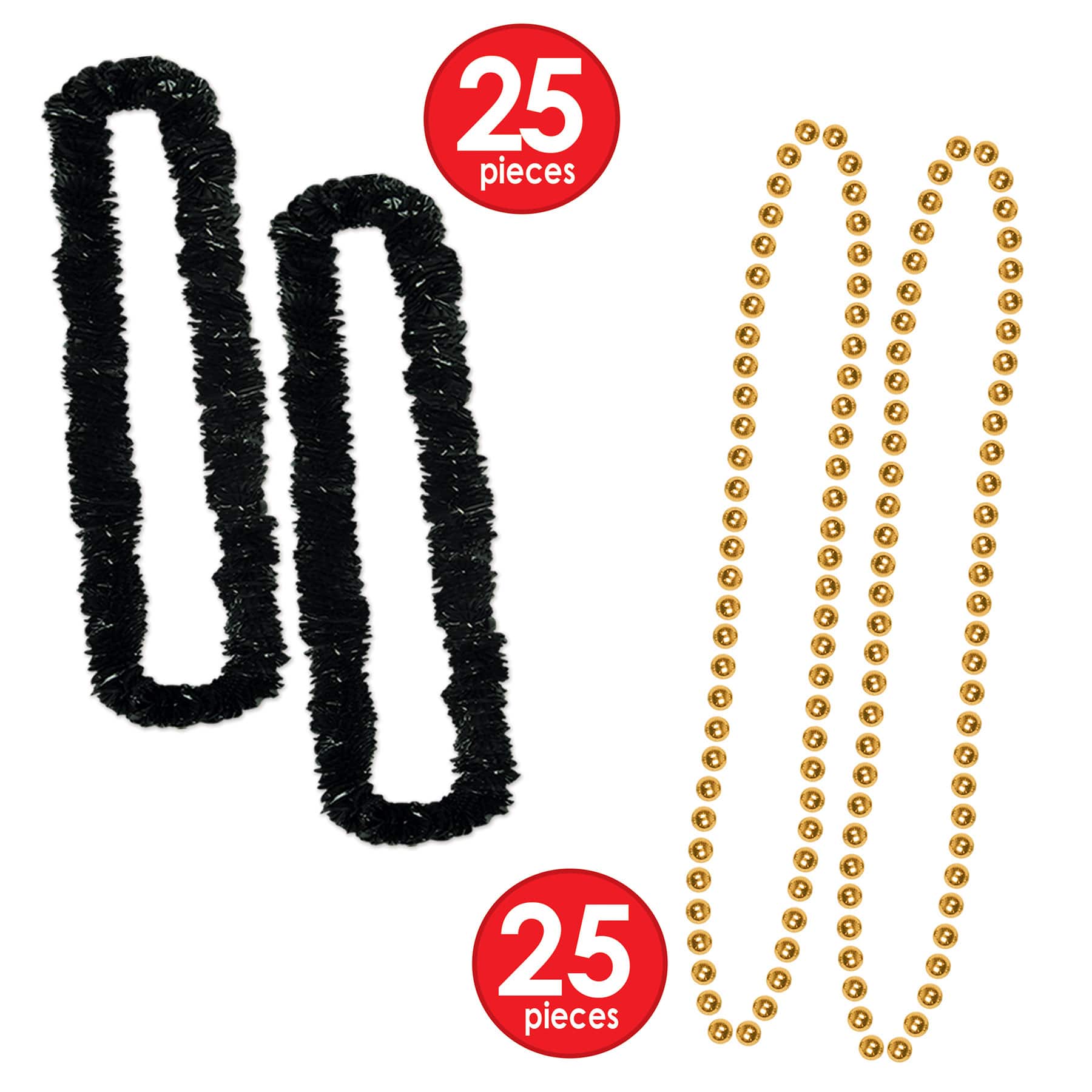 Beistle Black, Gold & Silver New Year Legacy Party Favor Kit for 50