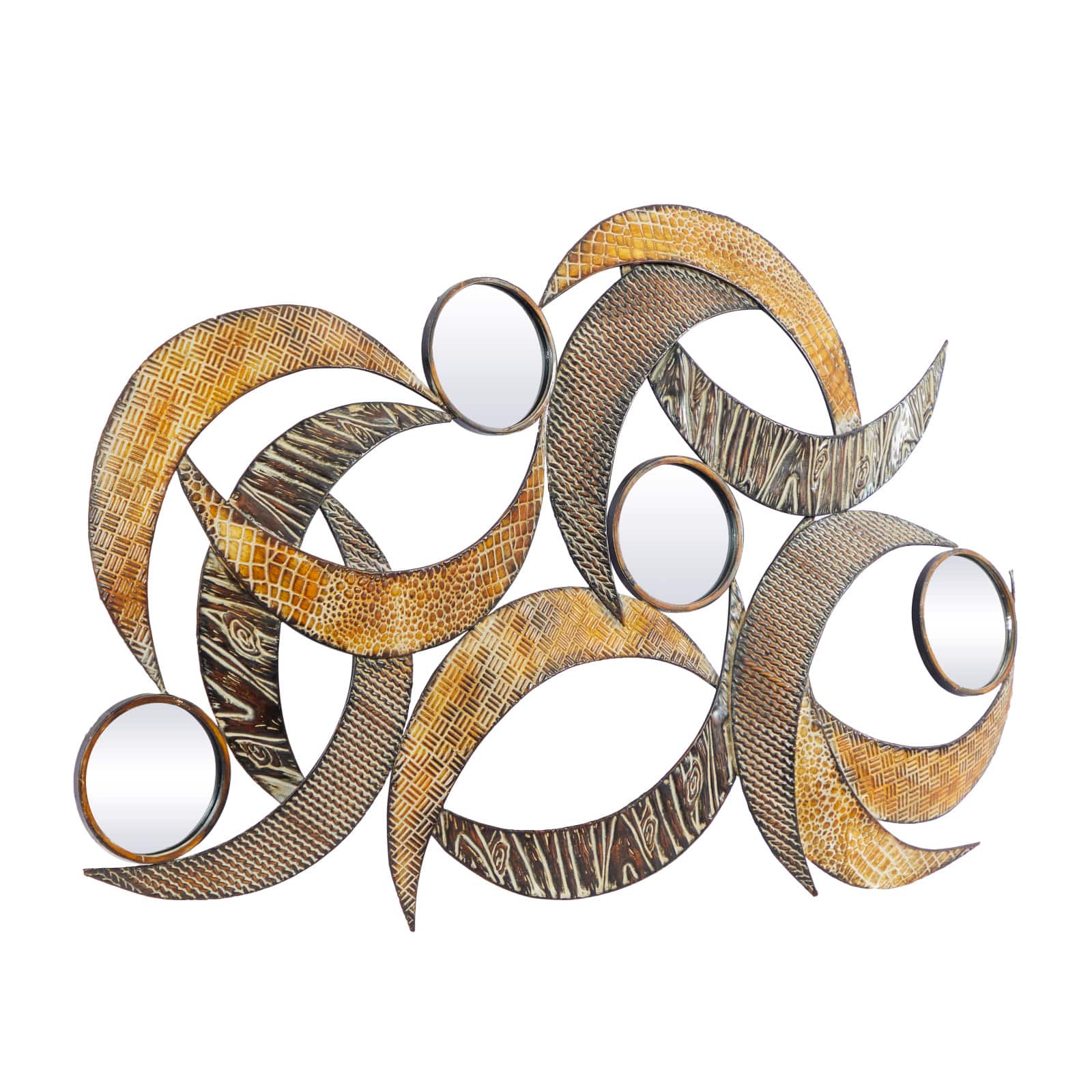 40" Beige Metal Contemporary Ornamental Wall Decor
