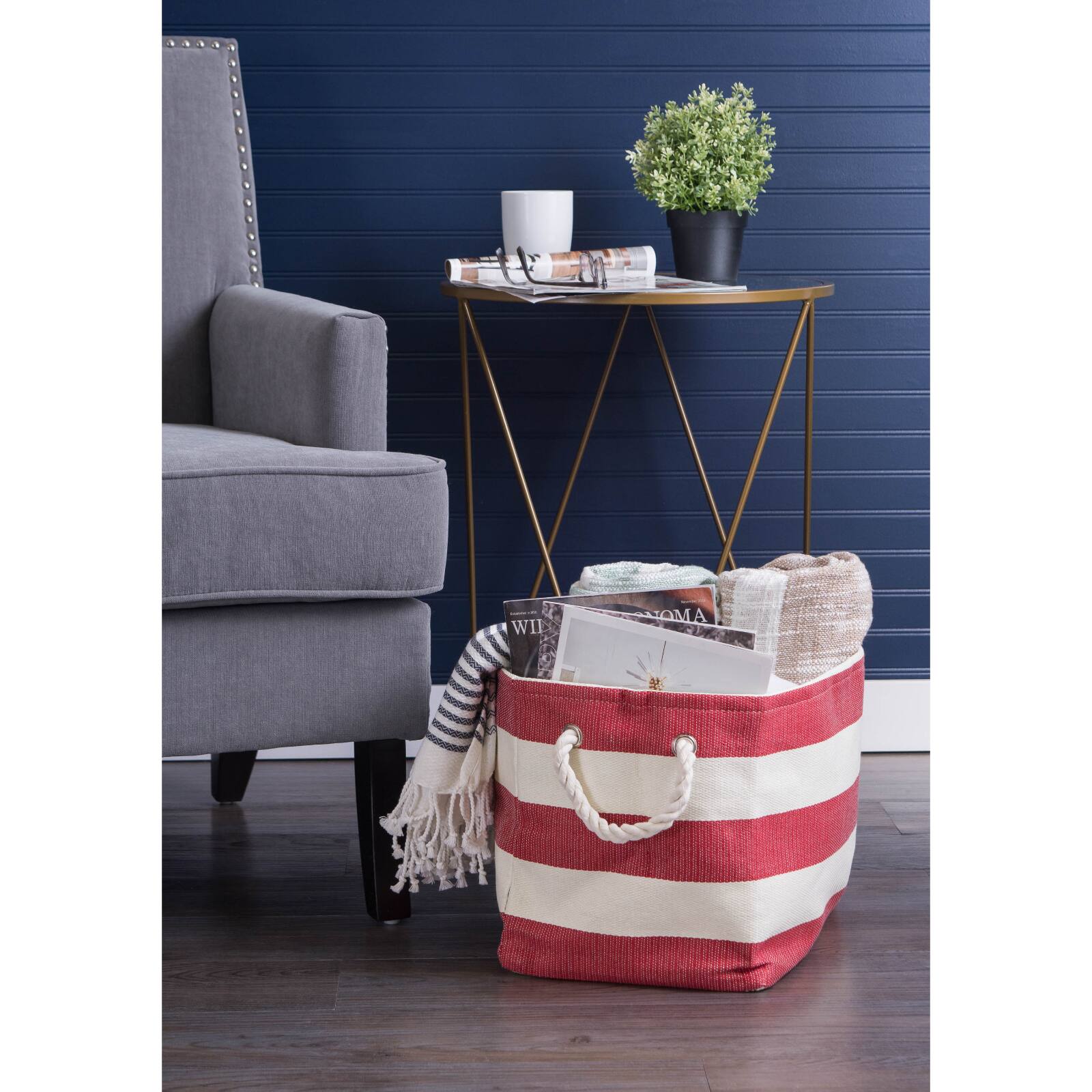 DII® Medium Rectangle Stripes Paper Bin