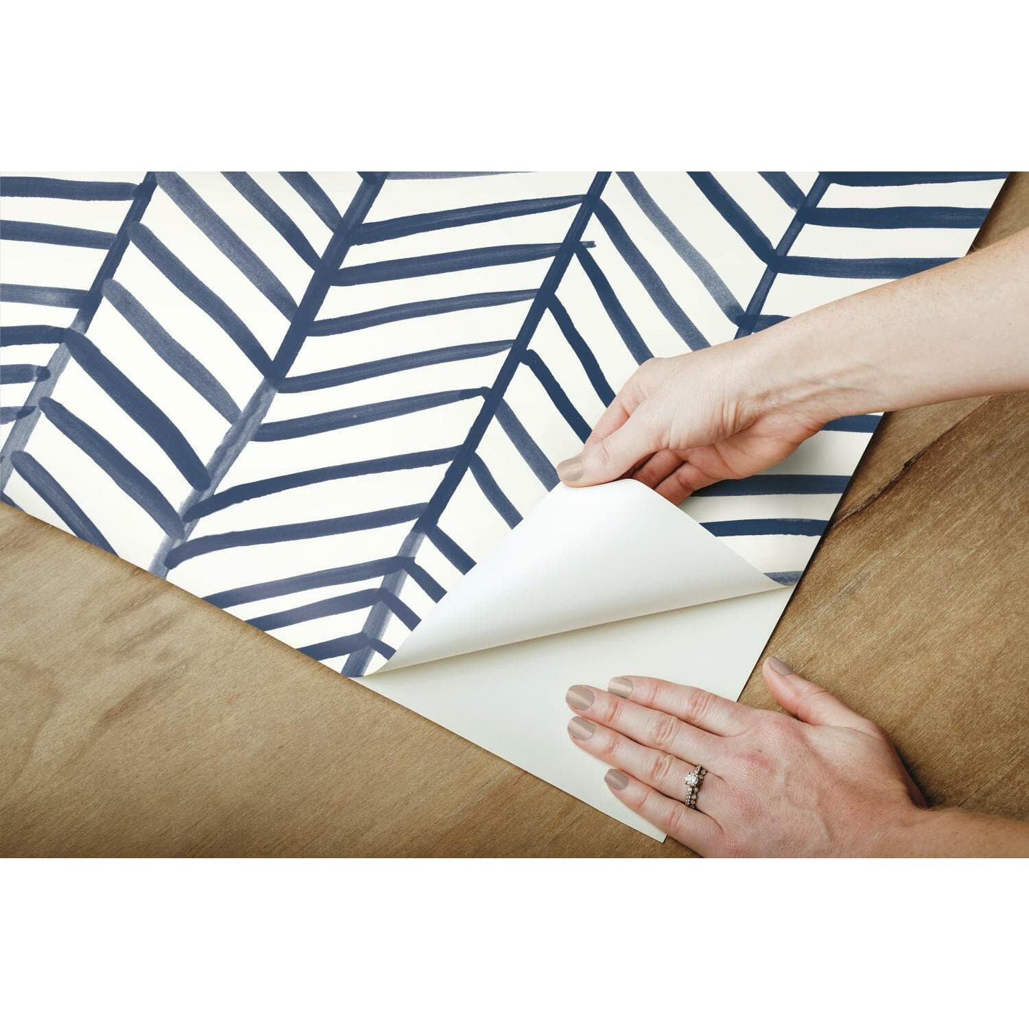 RoomMates Cat Coquillette Herringbone Peel & Stick Wallpaper