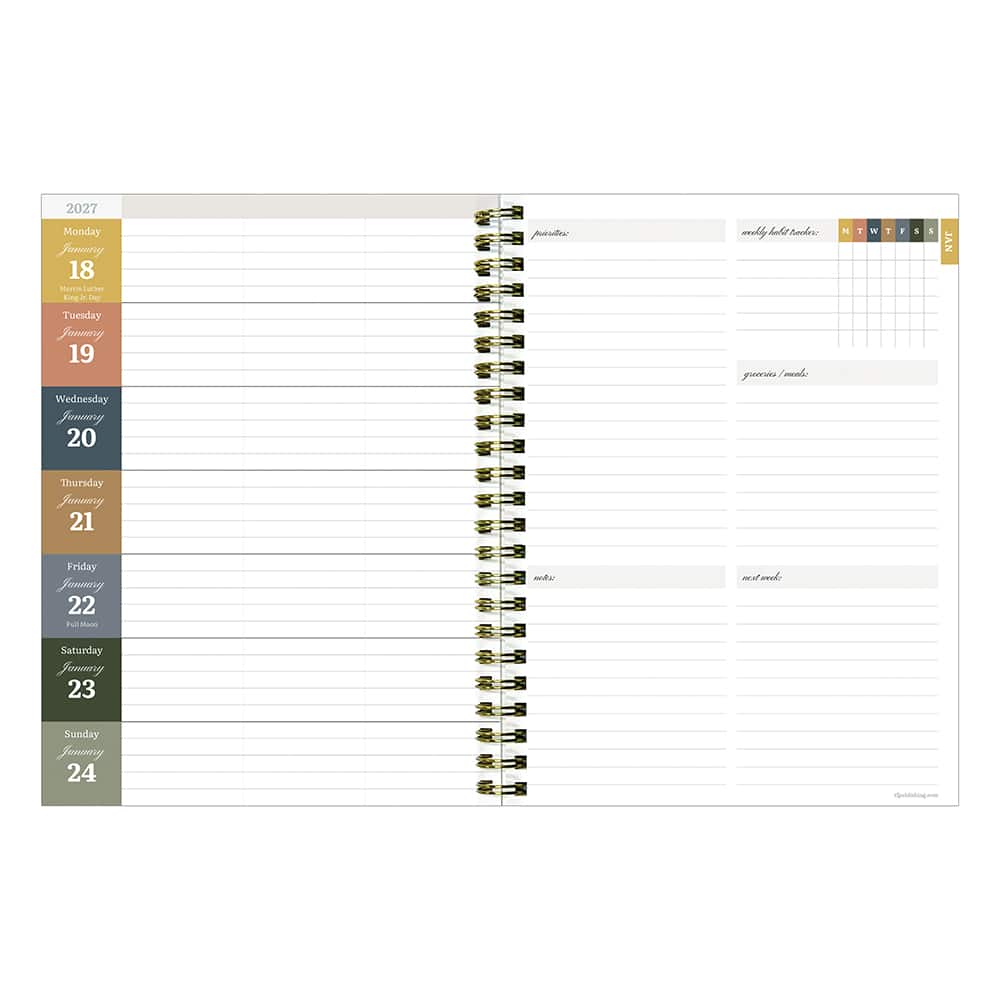 2027 Fleur de Lis Medium Weekly Monthly Planner