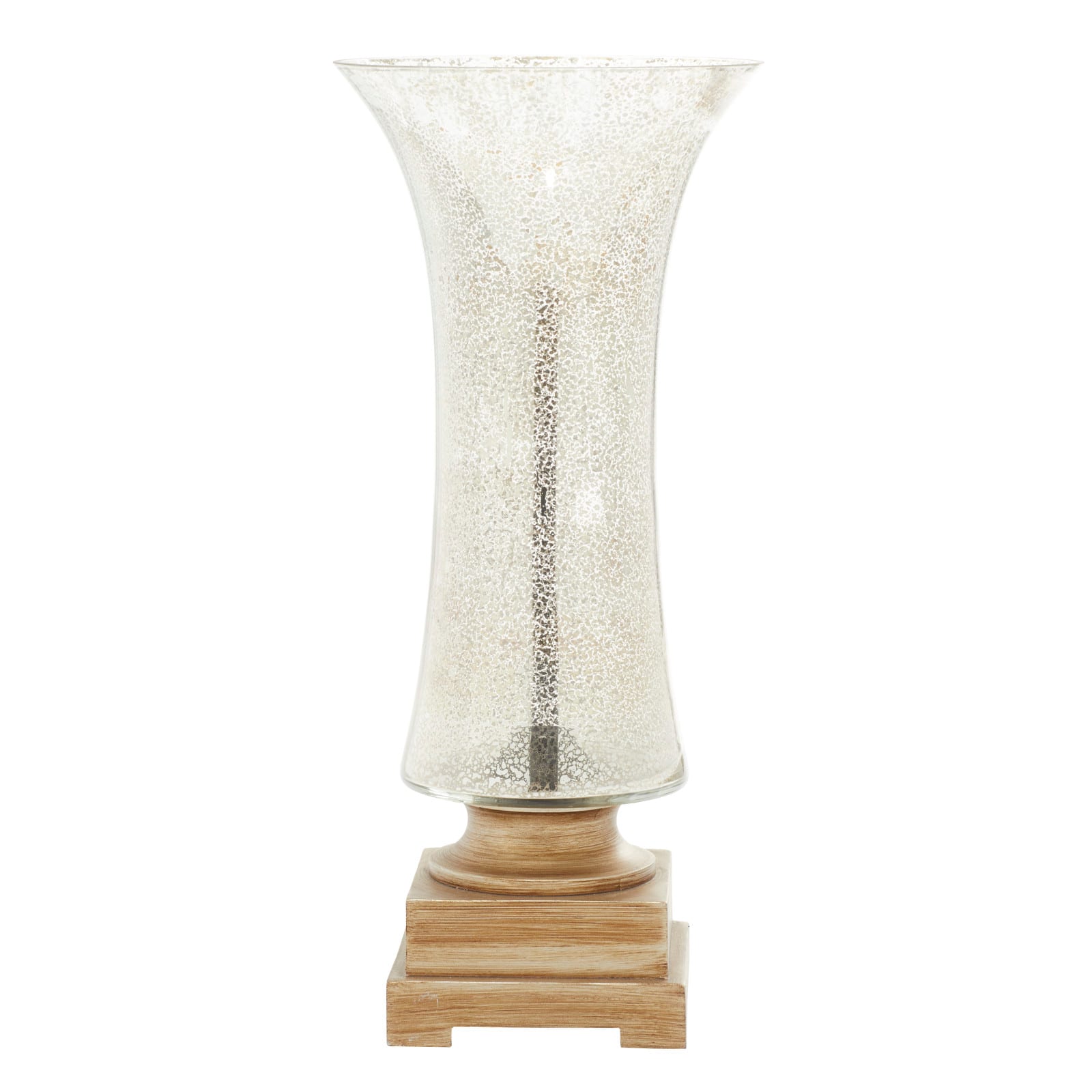 Set of 2" Gold Glass Glam Uplight, 18"