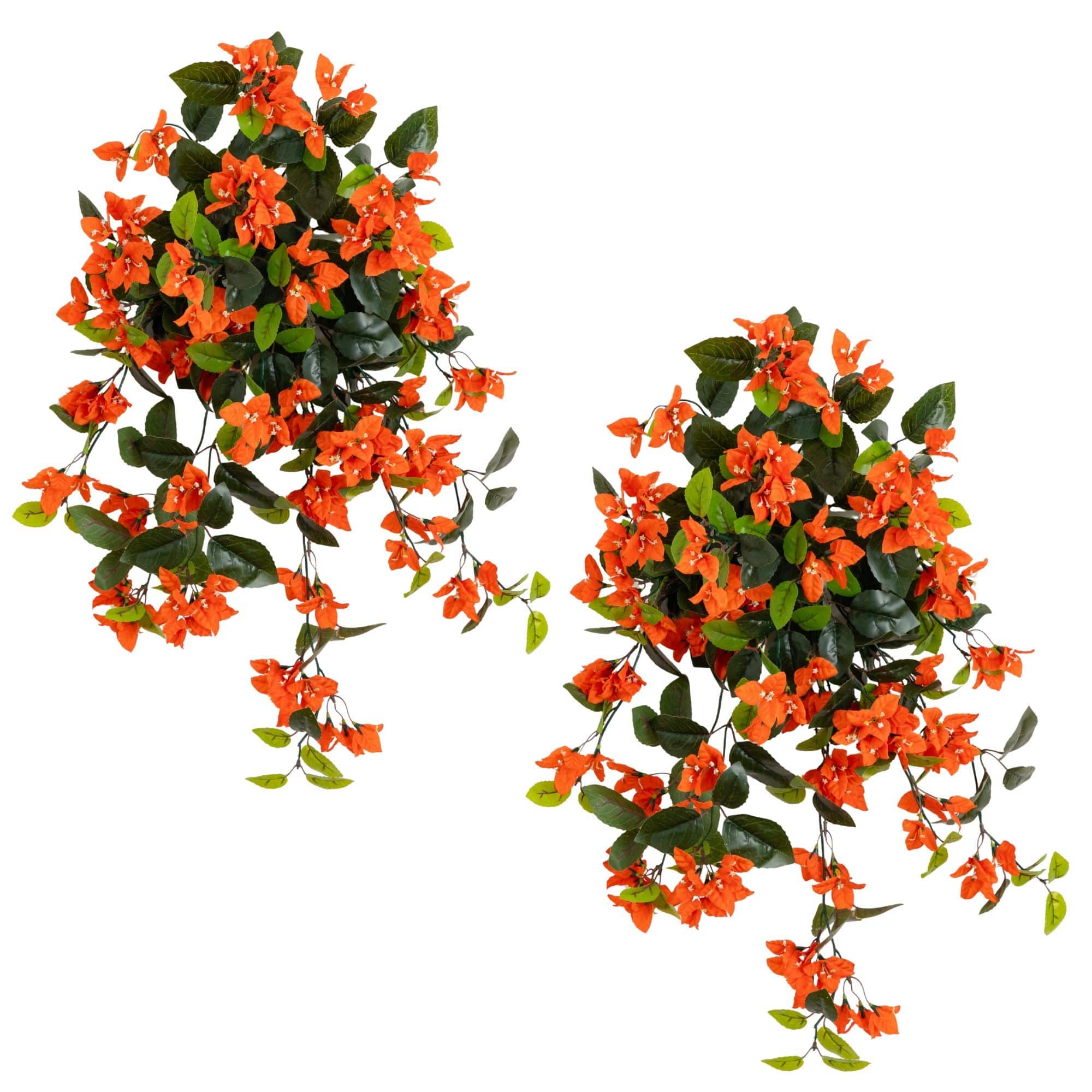 28" UV Resistant Artificial Bougainvillea Hanging Plants, 2ct.