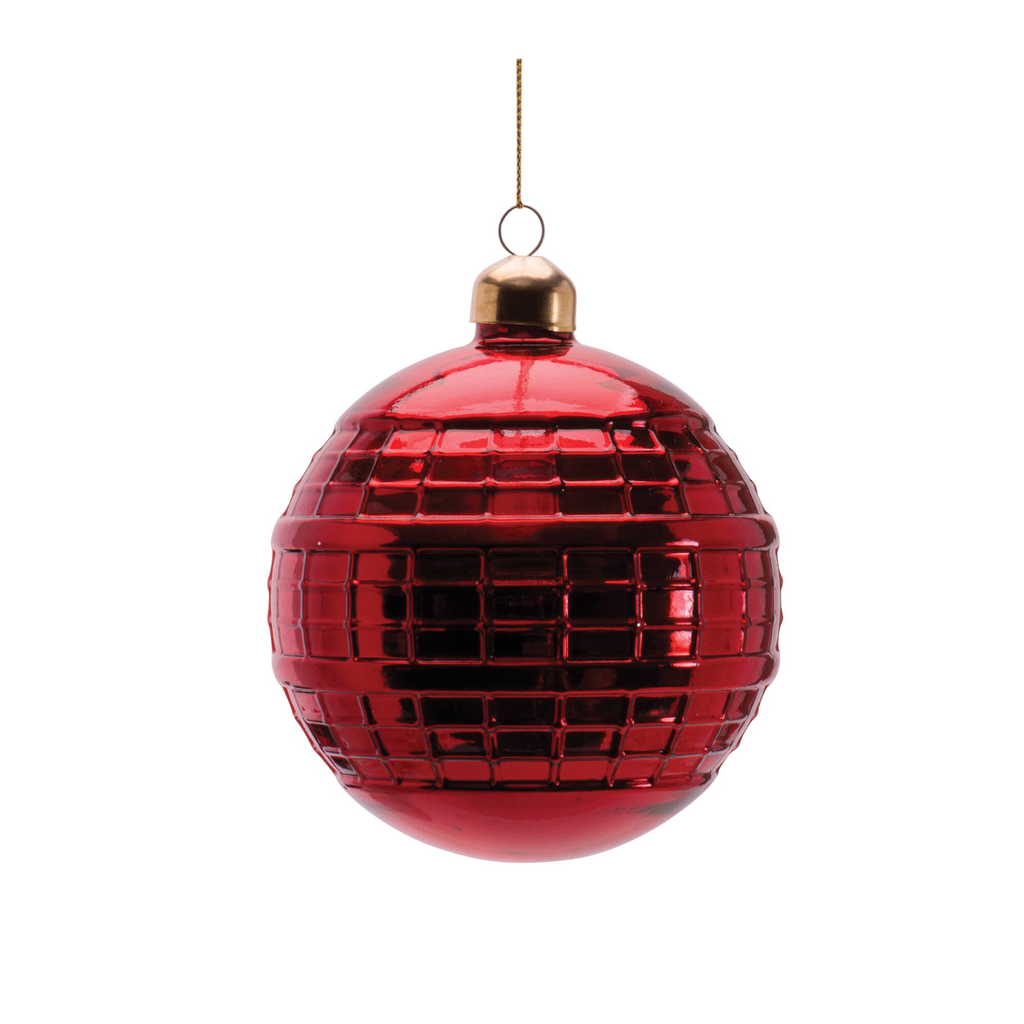 Melrose Red Glass Ball Ornament Set