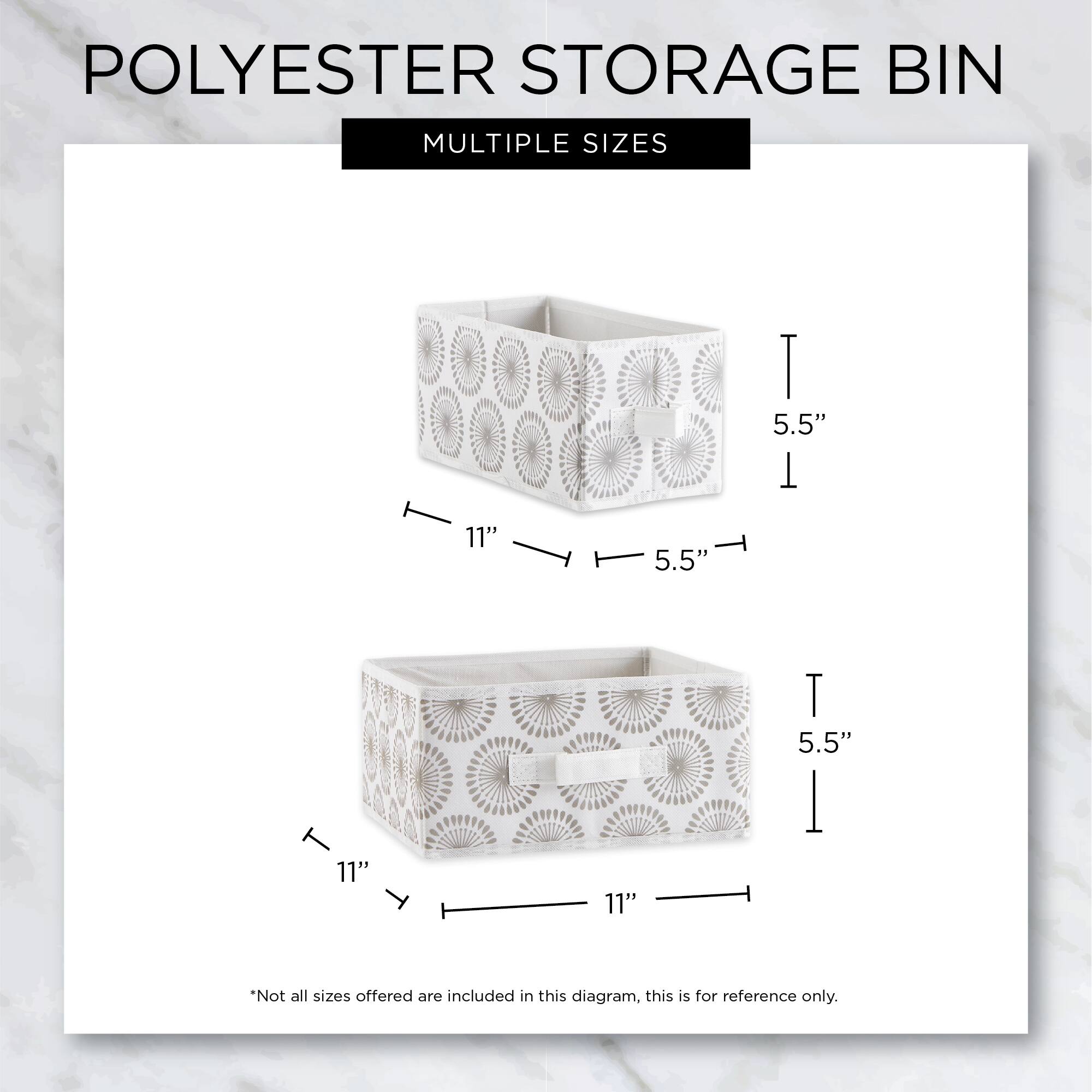 DII® 11" Gray Chevron Square Bin Set, 2ct.