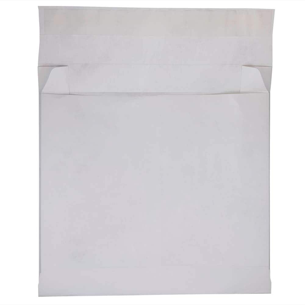 JAM Paper White Tyvek® Expandable Peel & Seal Closure Booklet Envelopes, 100ct.