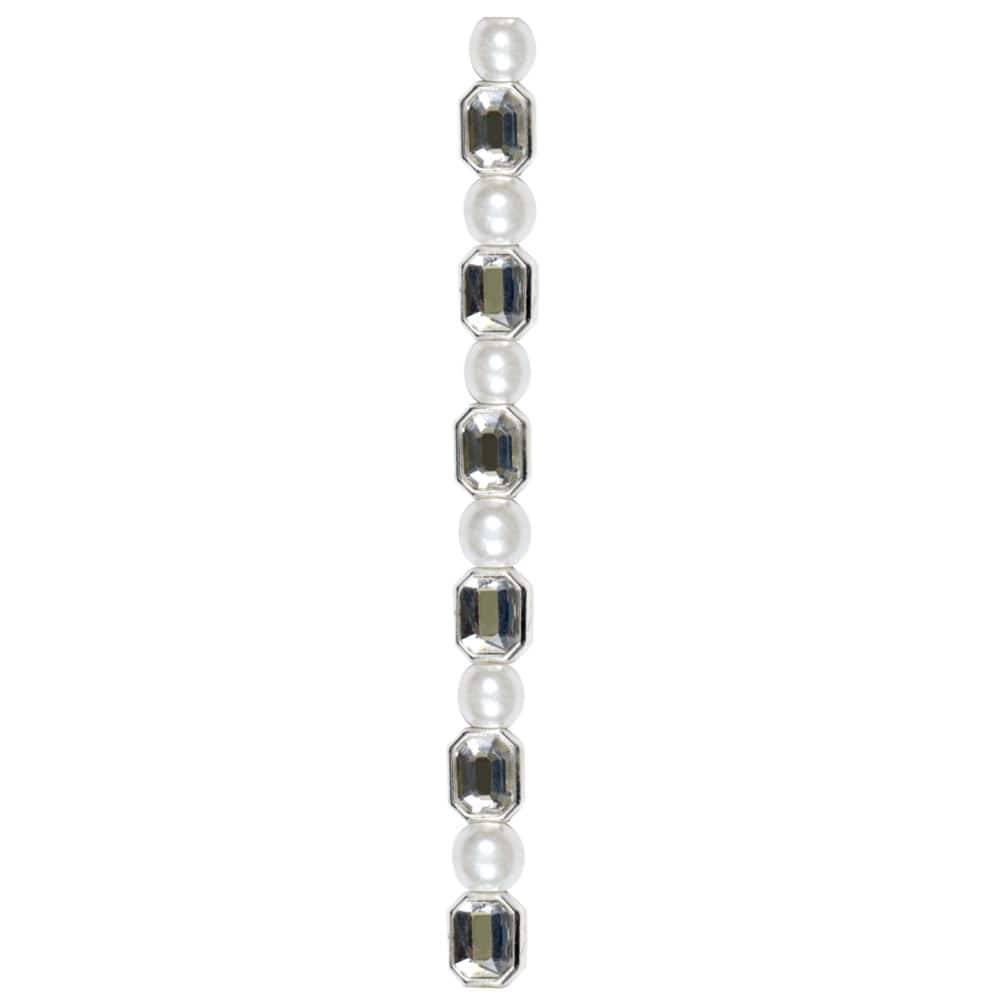 10mm Silver Emerald Cut Crystal & Metal Beads, 6ct. by Bead Landing™