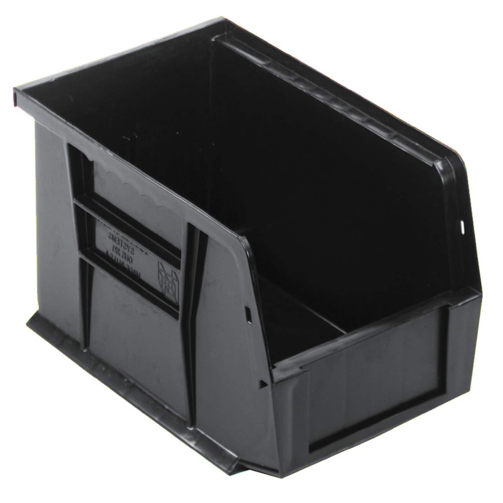 Quantum Storage Systems® Black 9.25" x 6" x 5" ULTRA Stack & Hang Bin