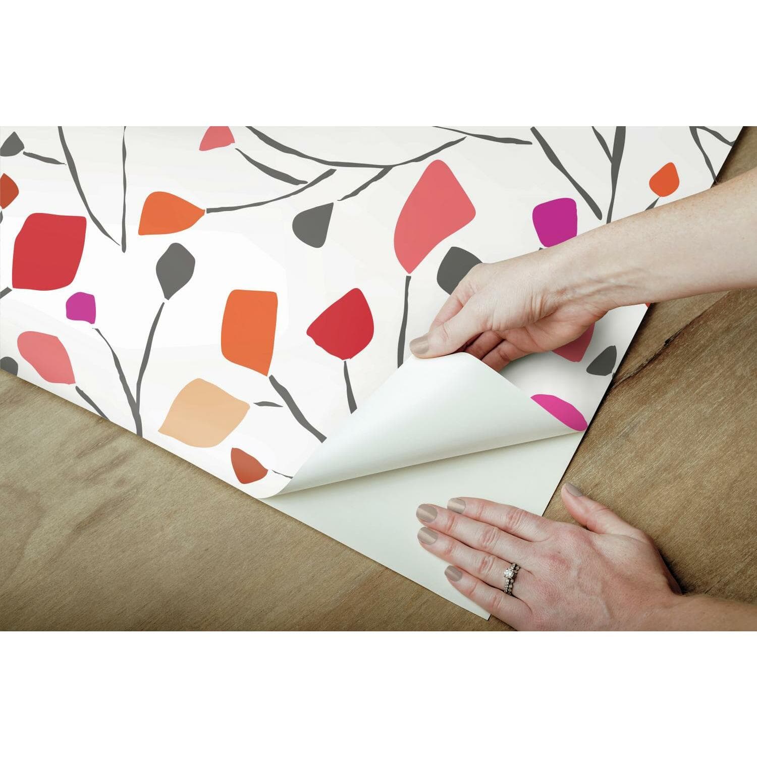 RoomMates Red Terrazzo Branch Peel & Stick Wallpaper