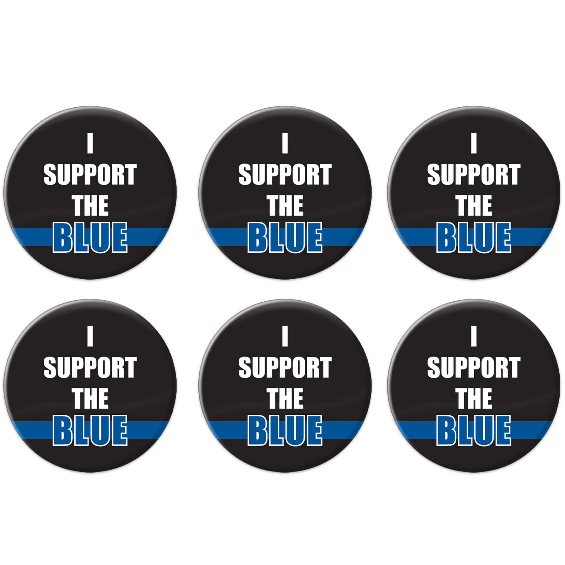Beistle 2" I Support The Blue Buttons, 6ct.