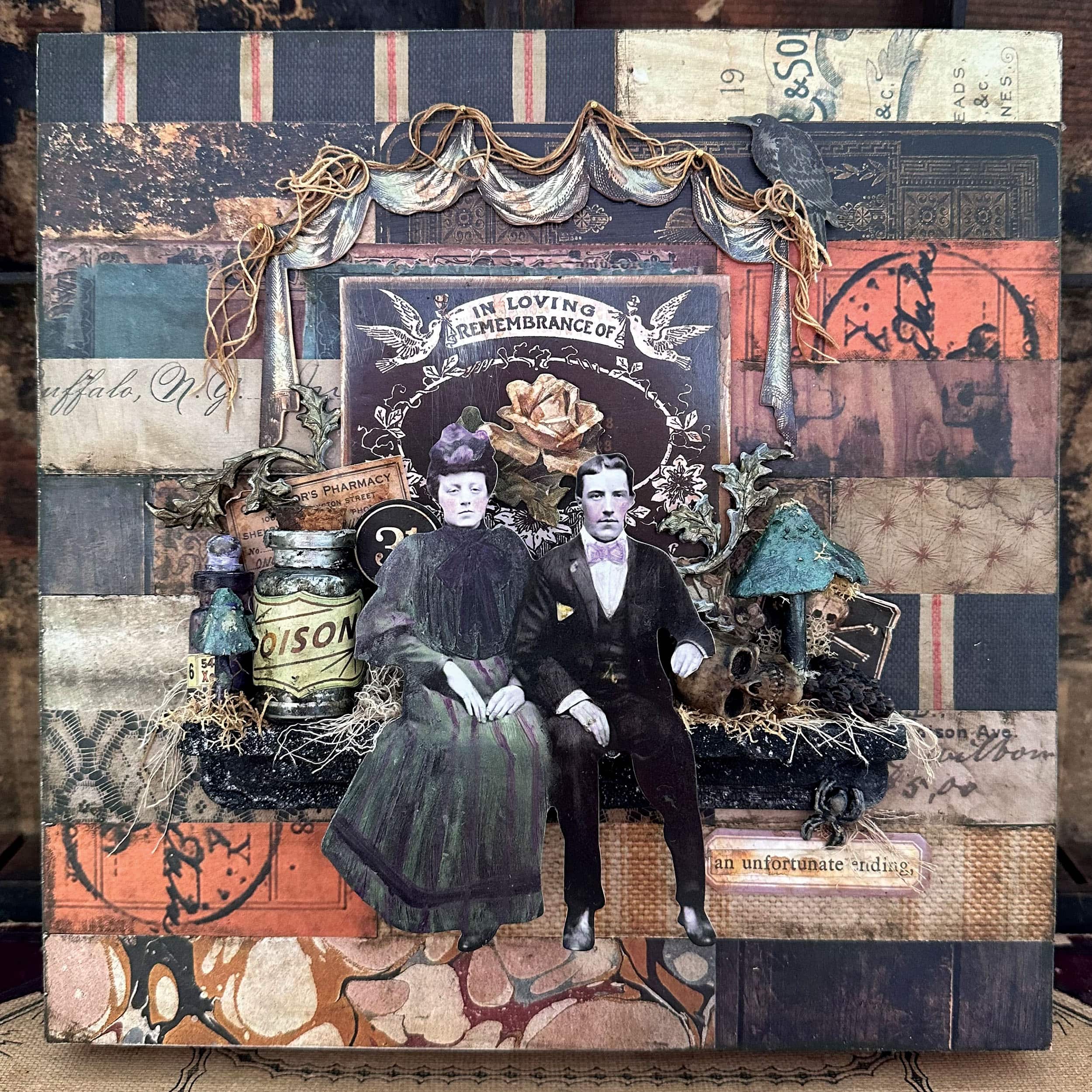 Tim Holtz® Idea-Ology 6" x 10" Antique Halloween Double-Sided Paper Backdrops, 24 Sheets