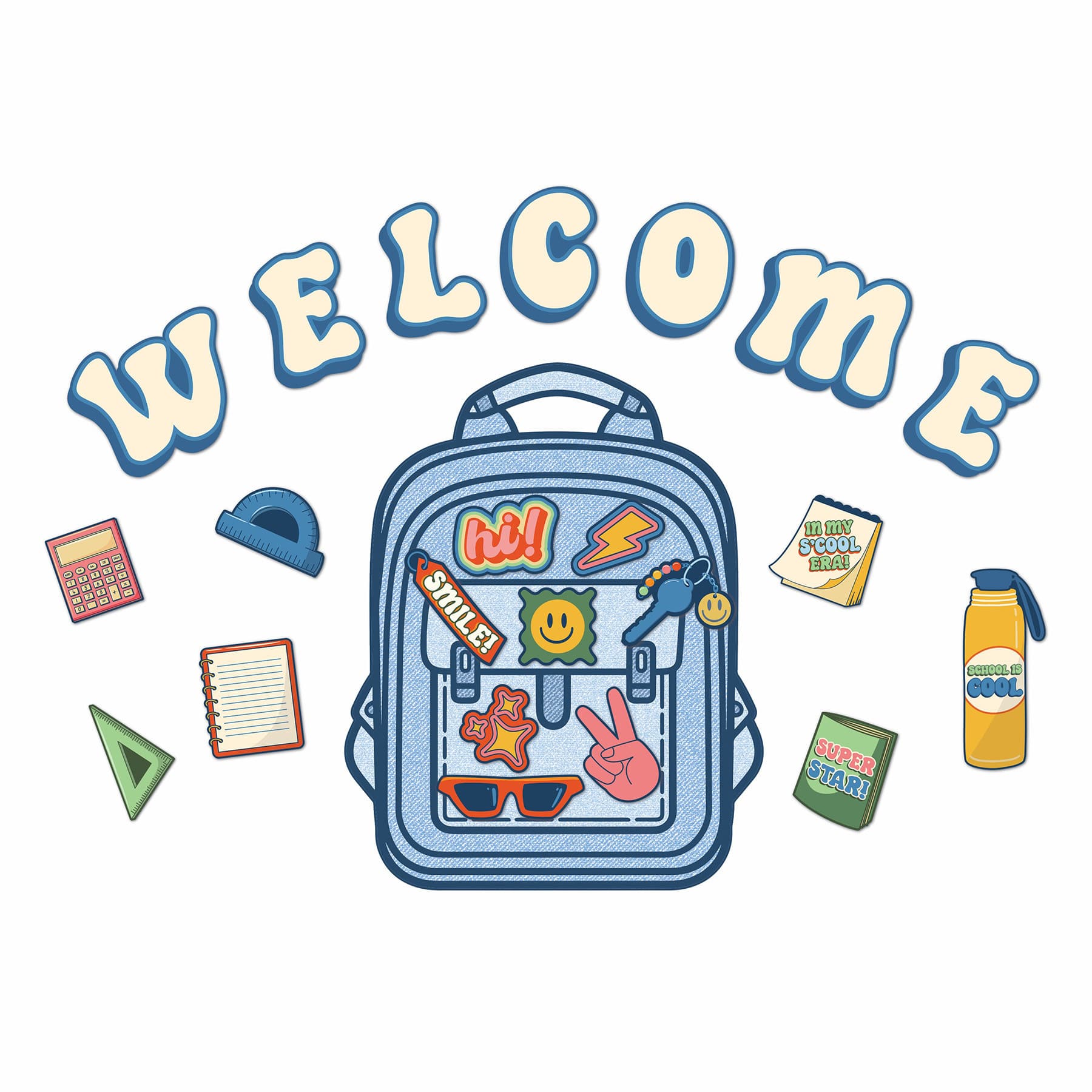 Eureka® S'Cool Era Welcome Bulletin Board Set
