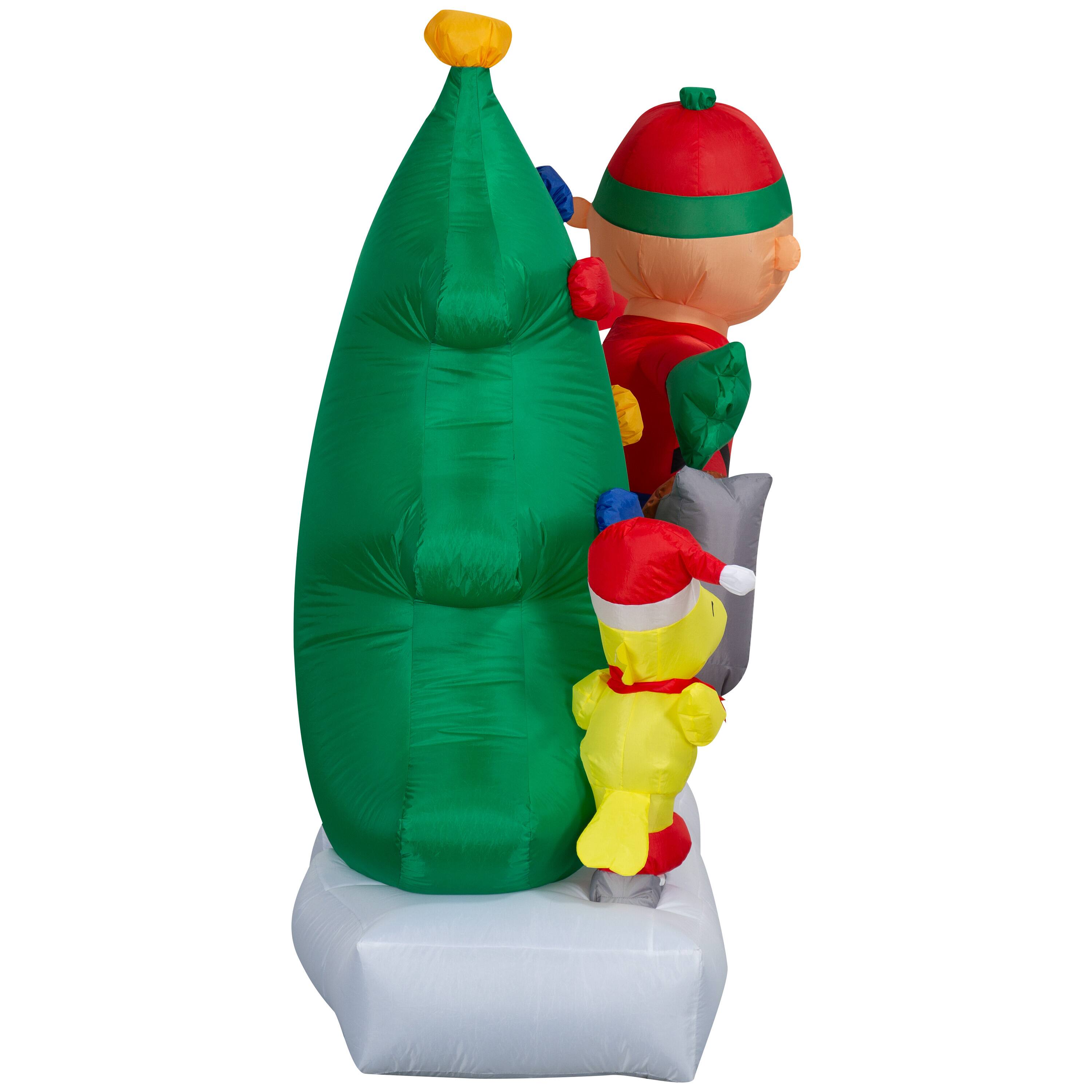 5ft. Airblown® Inflatable Peanuts® Skating Scene Christmas Light Décor